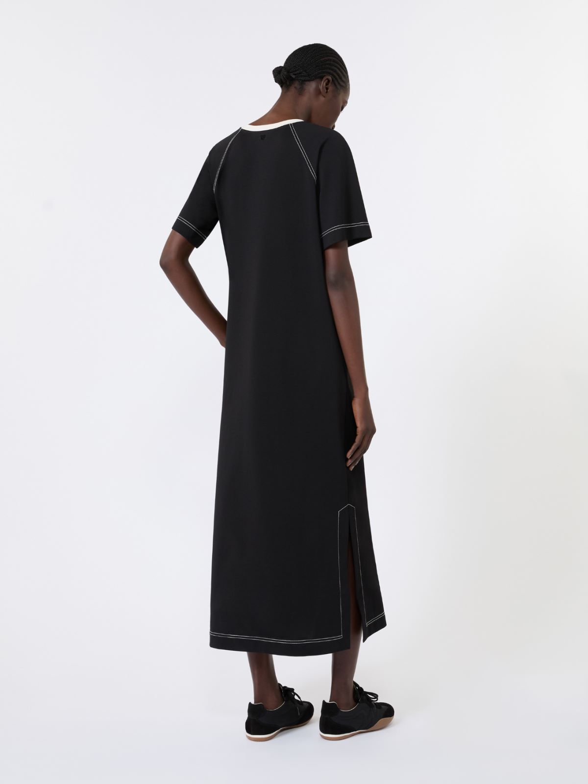 Long cotton-blend jersey dress - Weekend Max Mara - 3