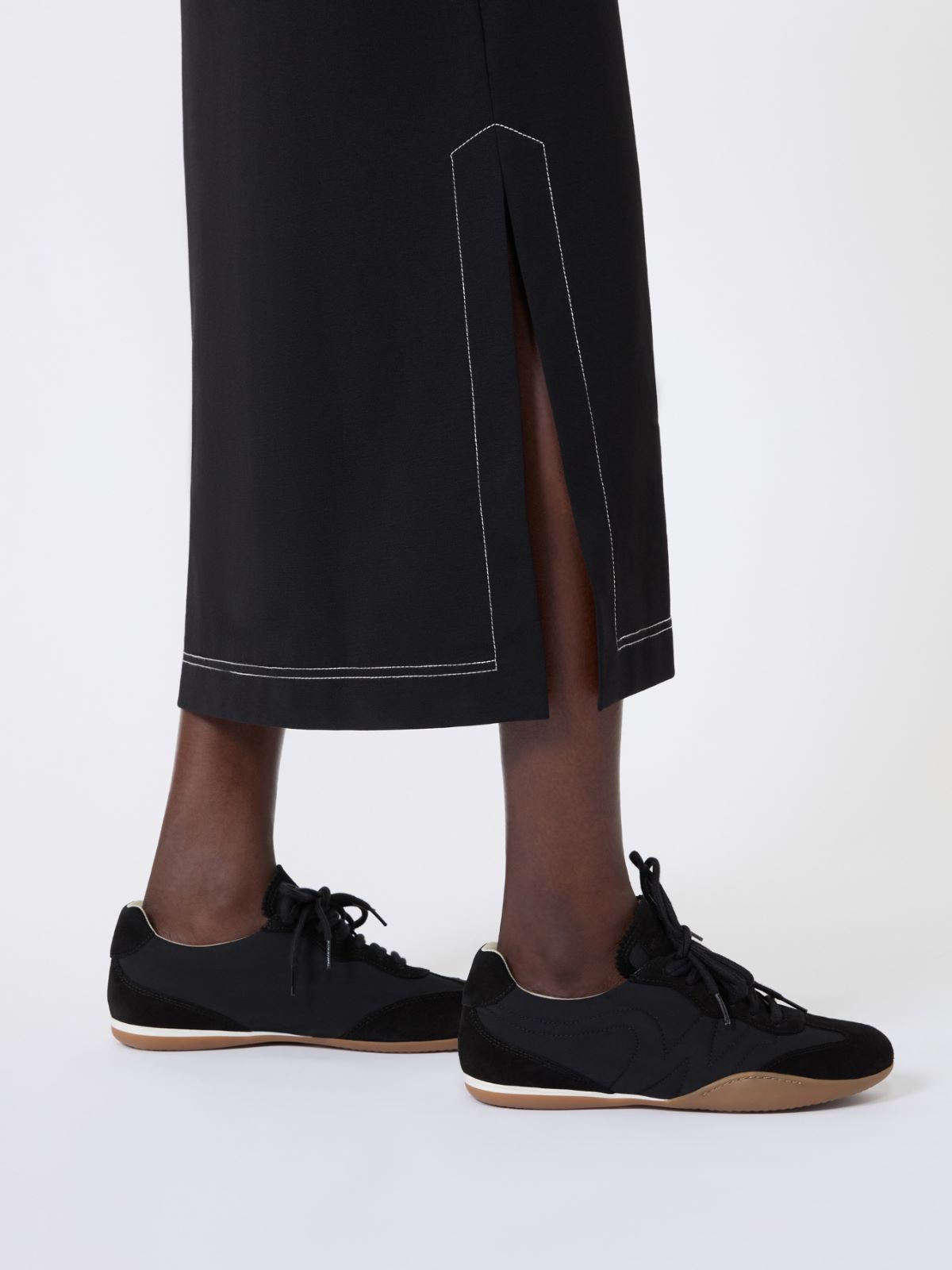 Long cotton-blend jersey dress - Weekend Max Mara - 5