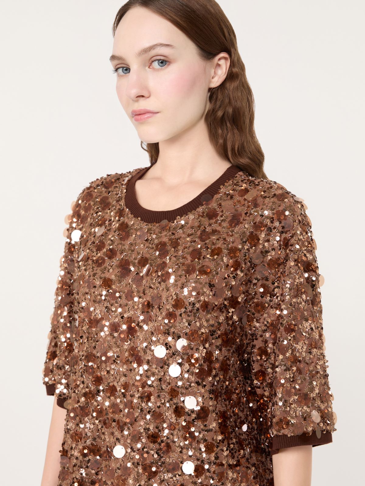 Short sequinned jersey dress - Weekend Max Mara - 4