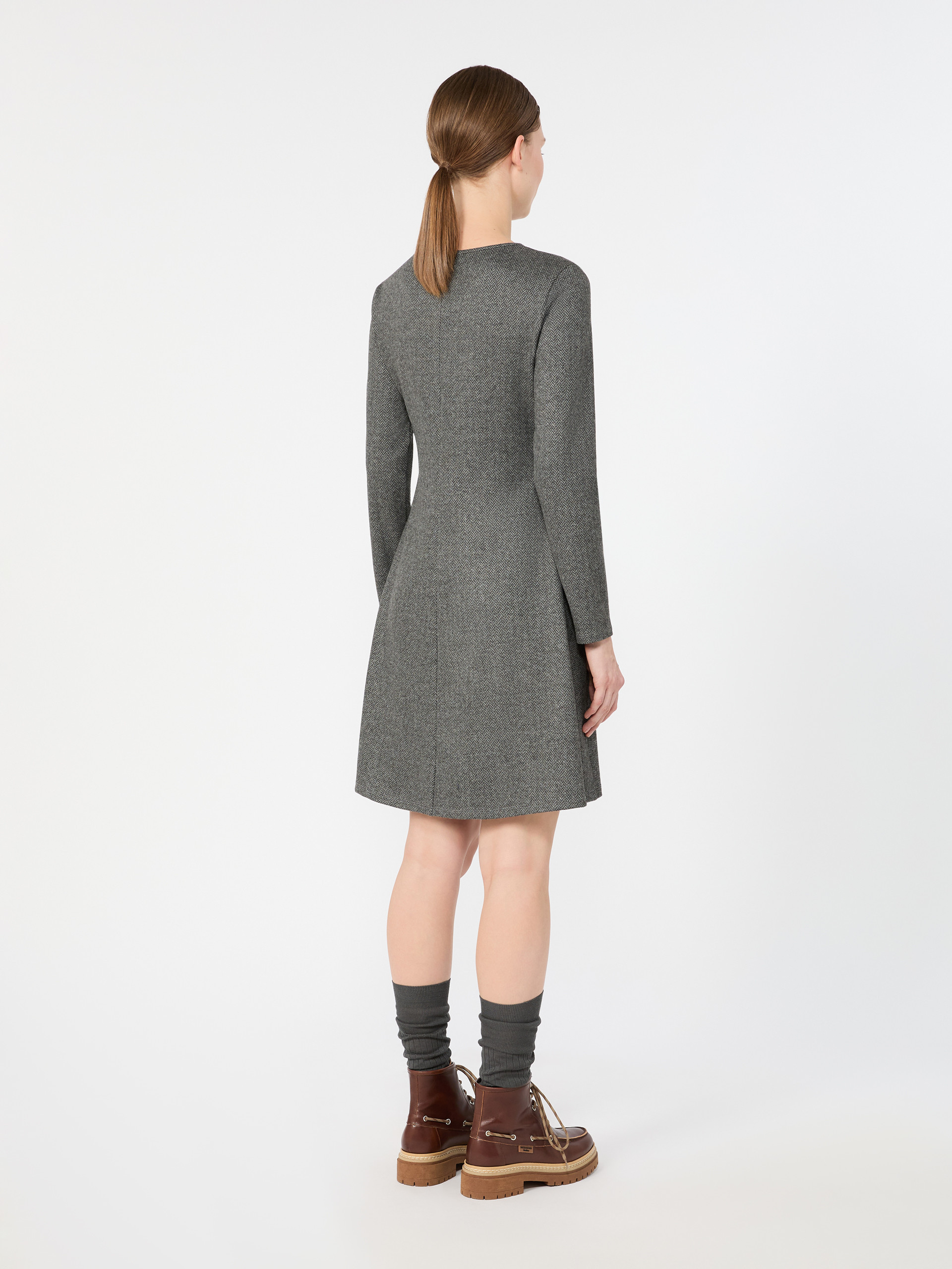 Abito svasato in jersey jacquard - Weekend Max Mara - 3