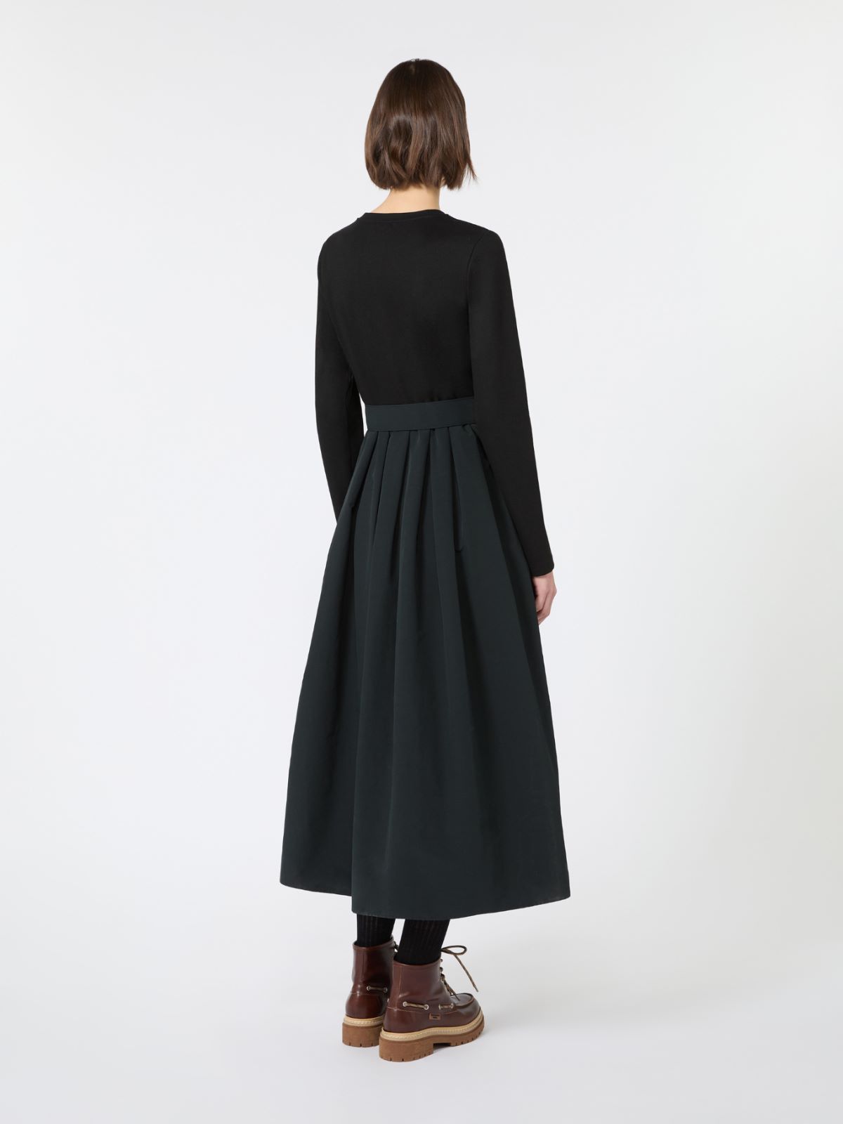 Jacquard jersey and taffeta dress - Weekend Max Mara - 3