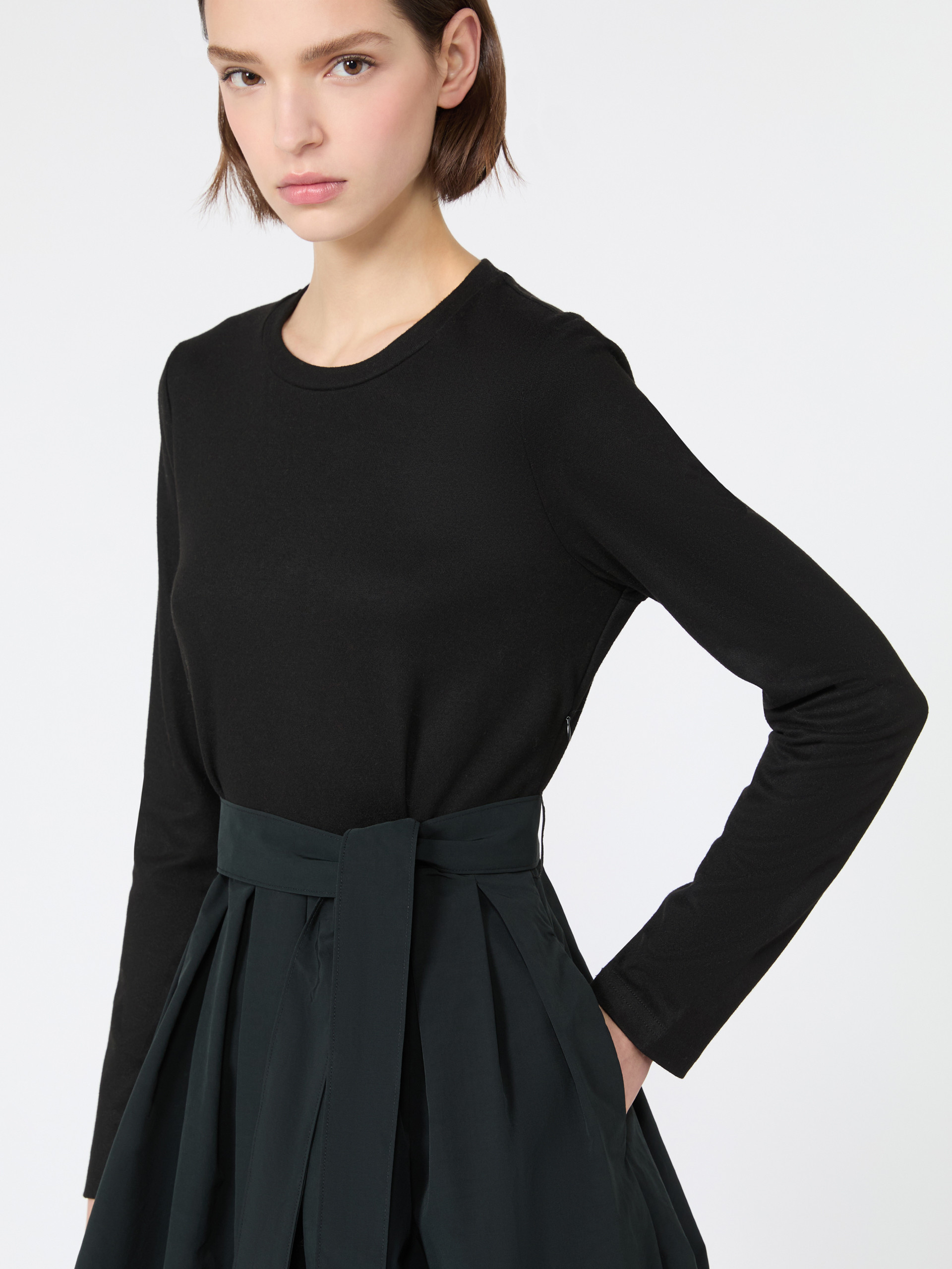 Jacquard jersey and taffeta dress - Weekend Max Mara - 4
