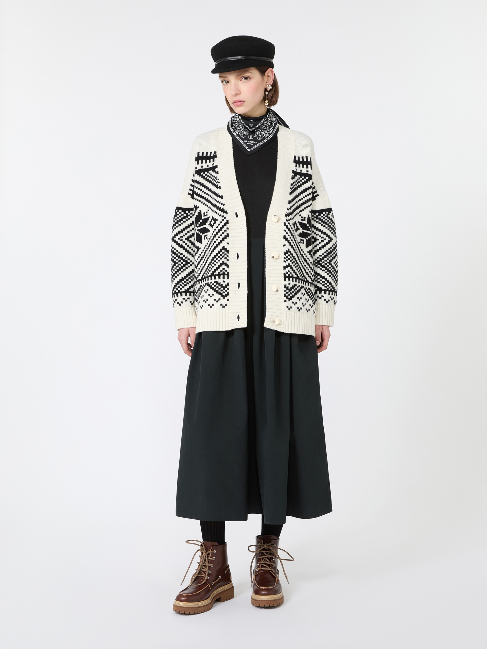 Jacquard jersey and taffeta dress - Weekend Max Mara