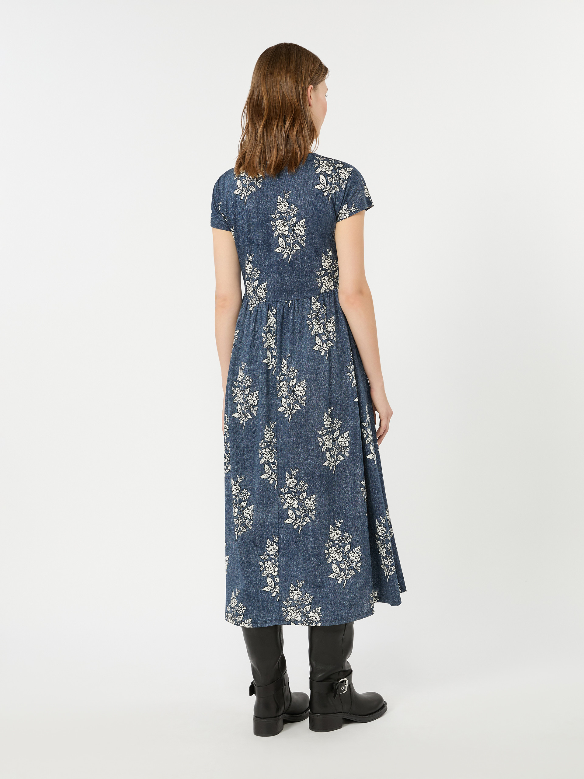 Abito lungo in jersey stampato - BLU - Weekend Max Mara - 3