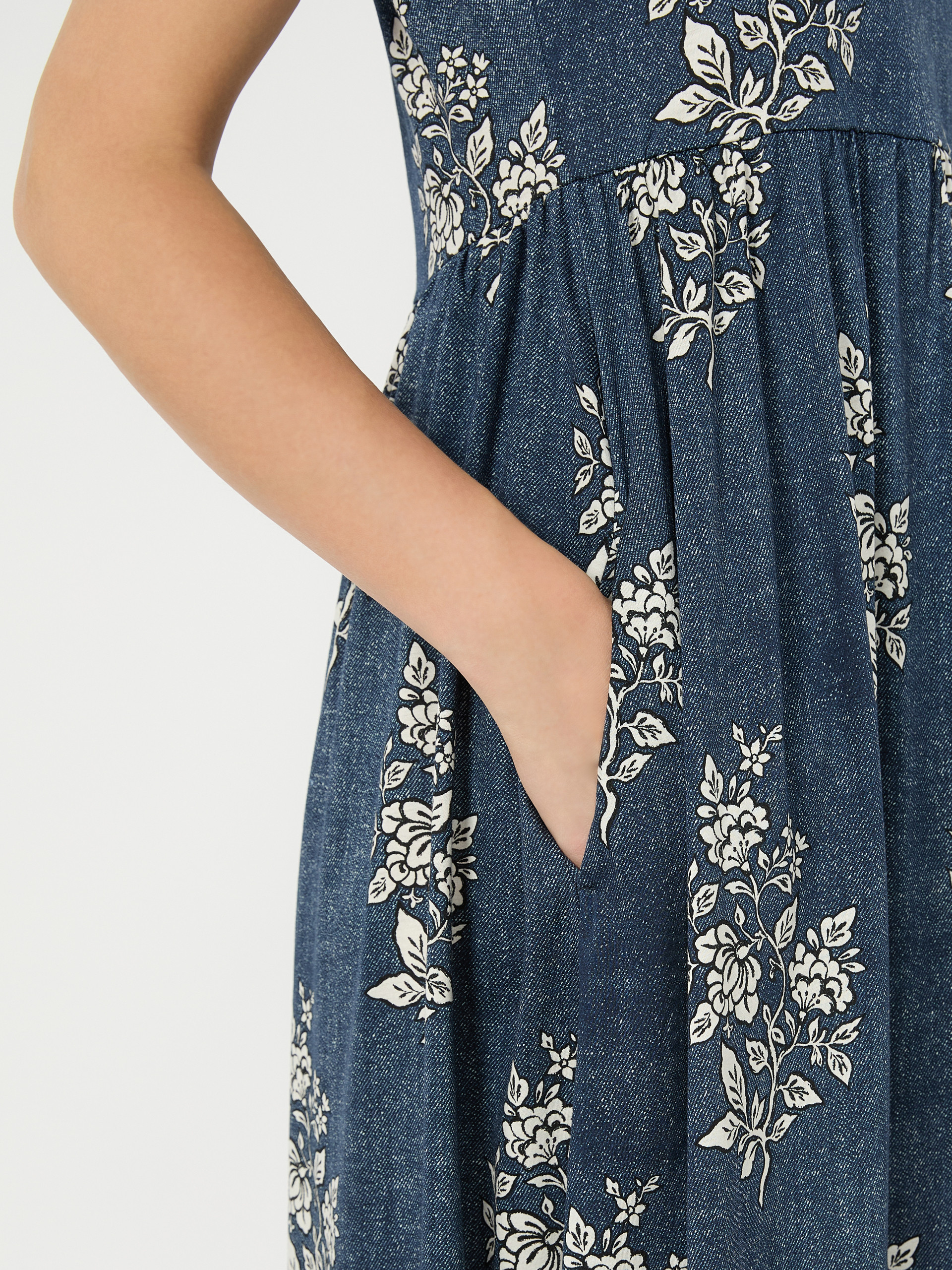 Abito lungo in jersey stampato - BLU - Weekend Max Mara - 4