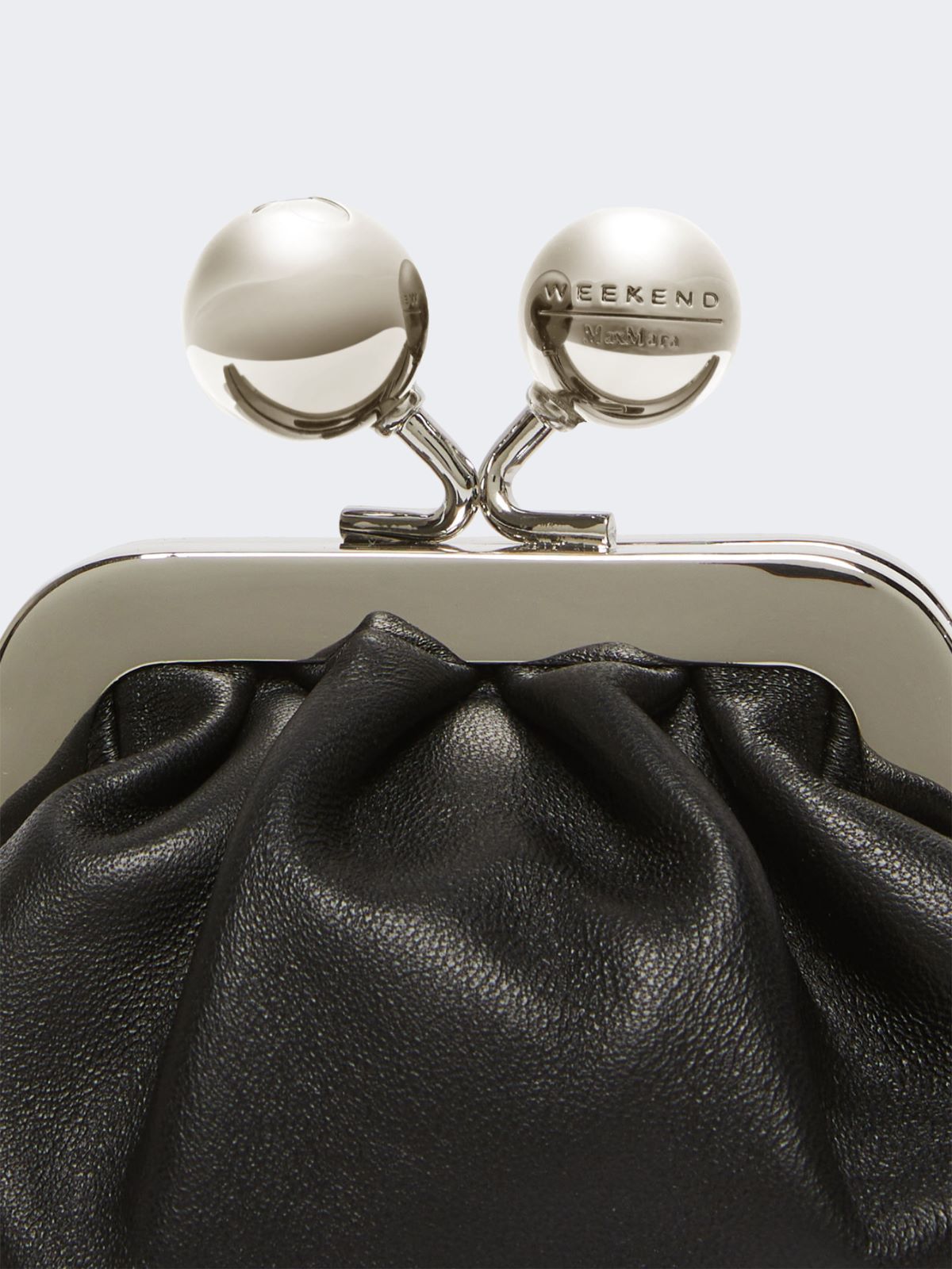 Shiny Nappa leather nano Pasticcino Bag - BLACK - Weekend - 5