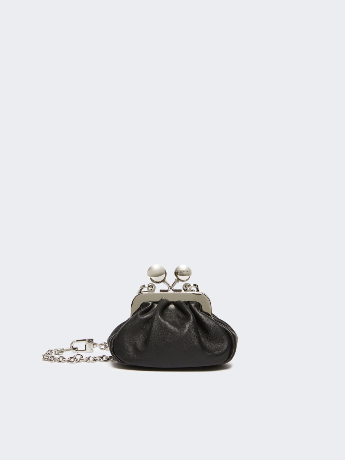 Shiny Nappa leather nano Pasticcino Bag - BLACK - Weekend