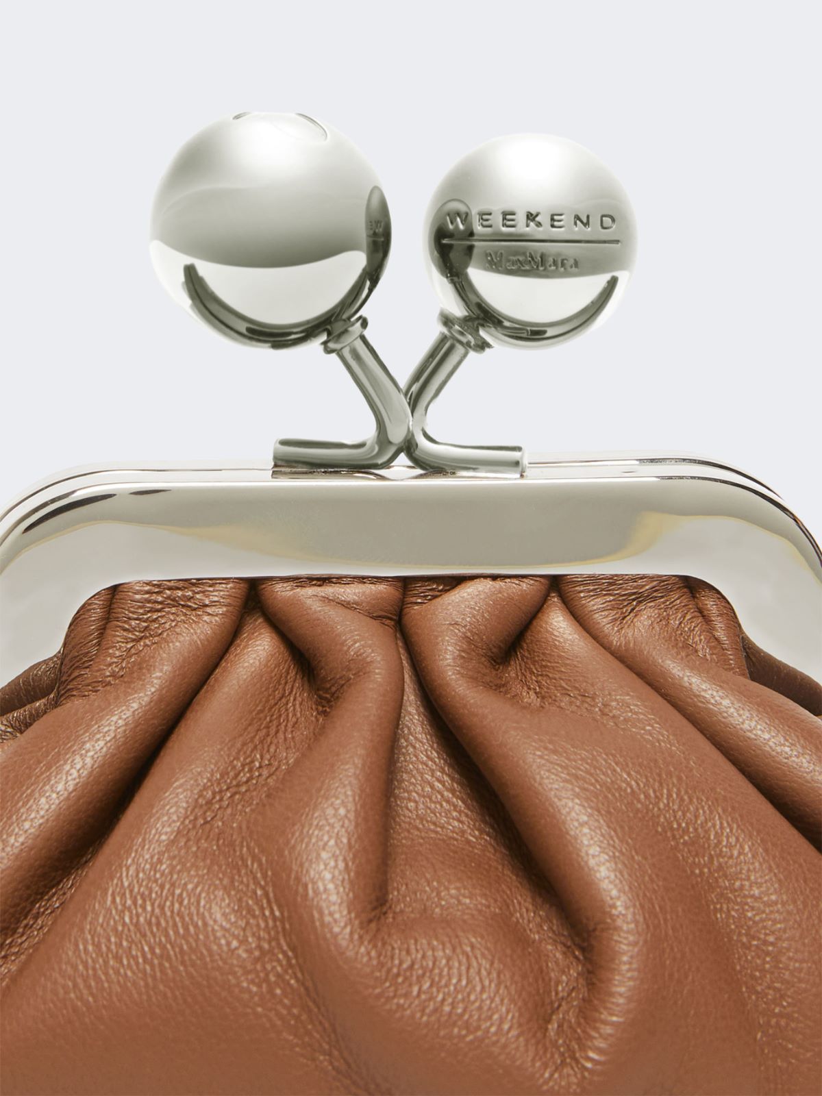 Shiny Nappa leather nano Pasticcino Bag - TOBACCO - Weekend - 5