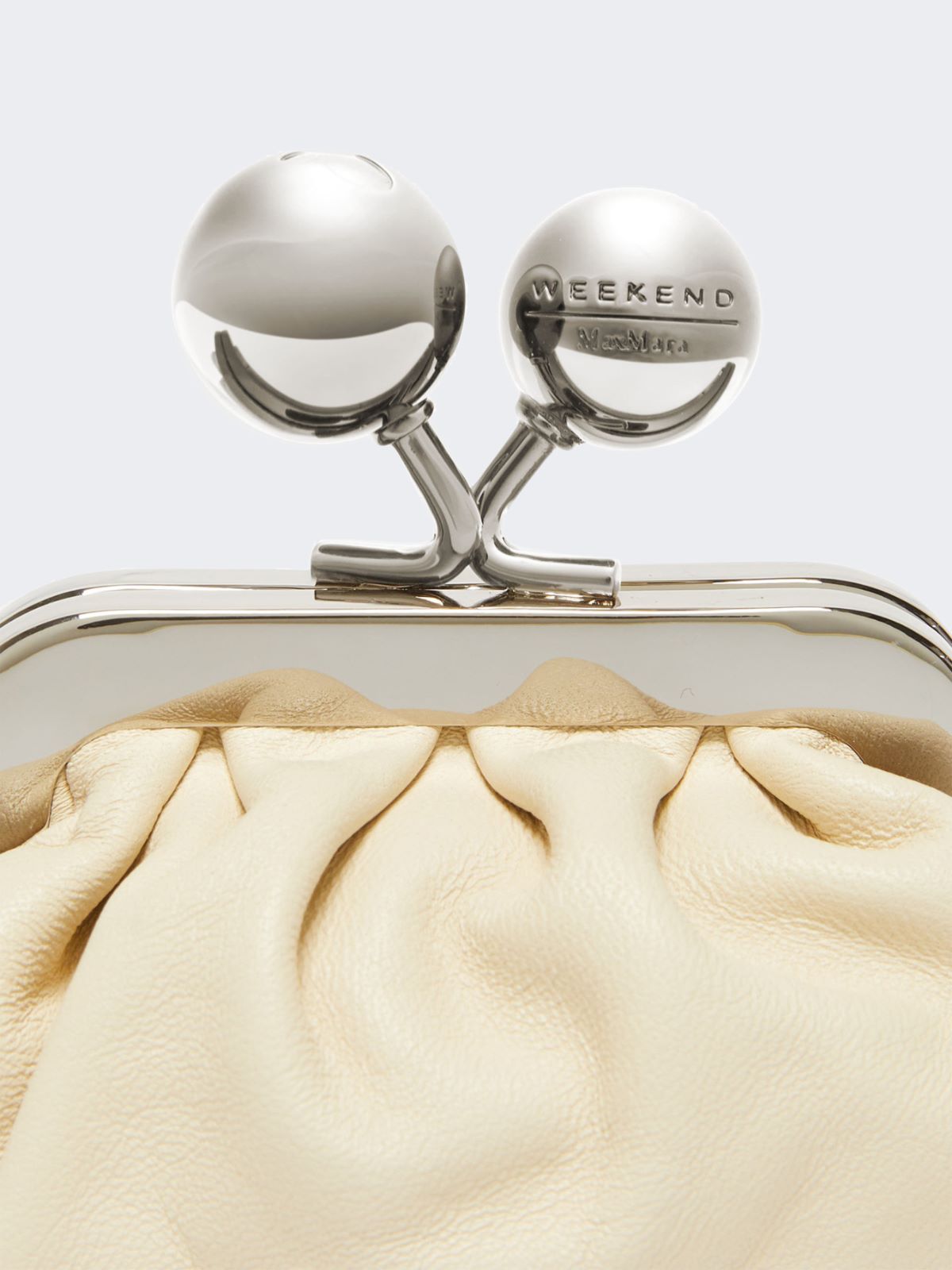 Shiny Nappa leather nano Pasticcino Bag - IVORY - Weekend - 5