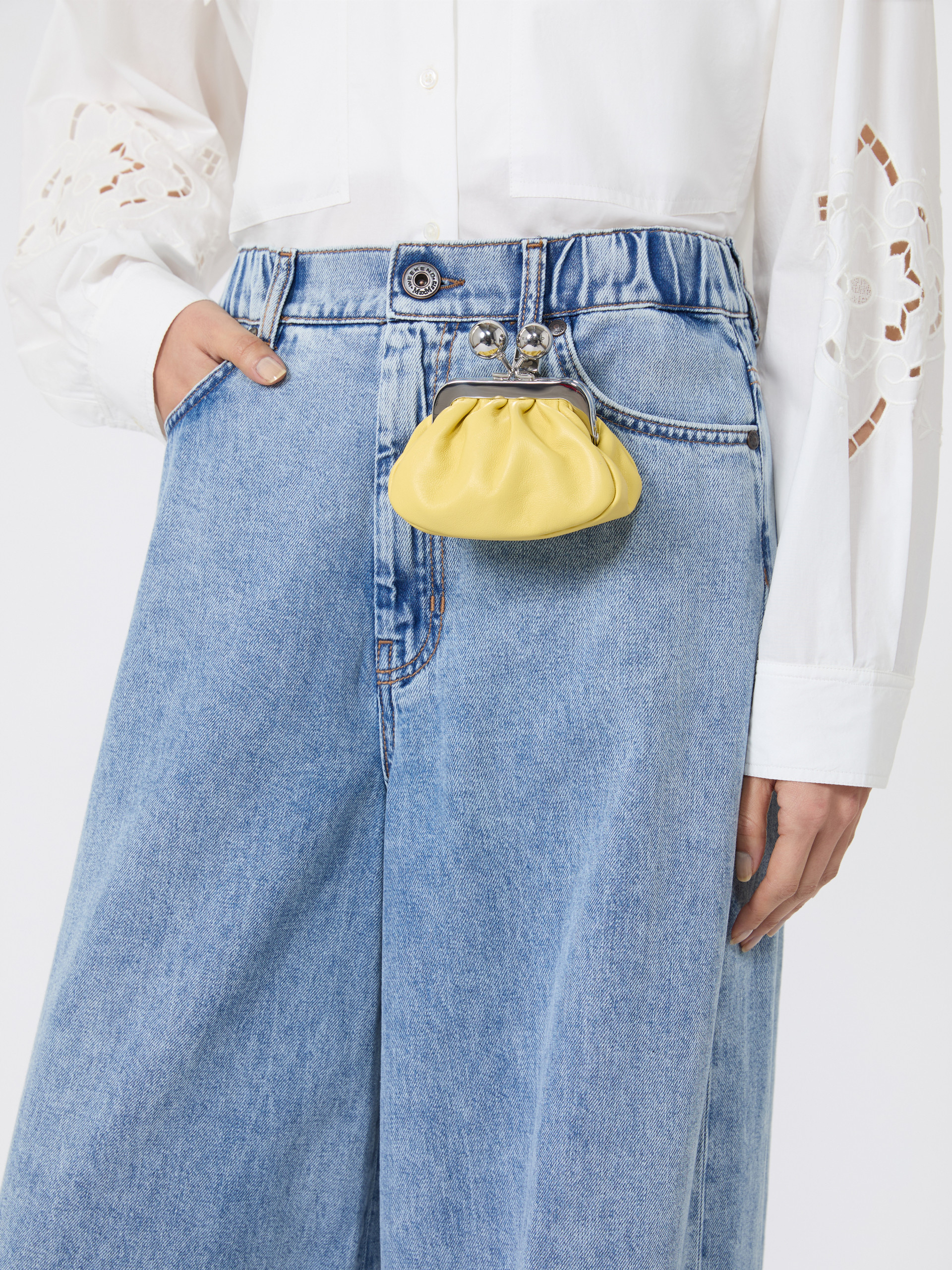 Nappa sheepskin Nano Pasticcino Bag - YELLOW - Weekend Max Mara - 7