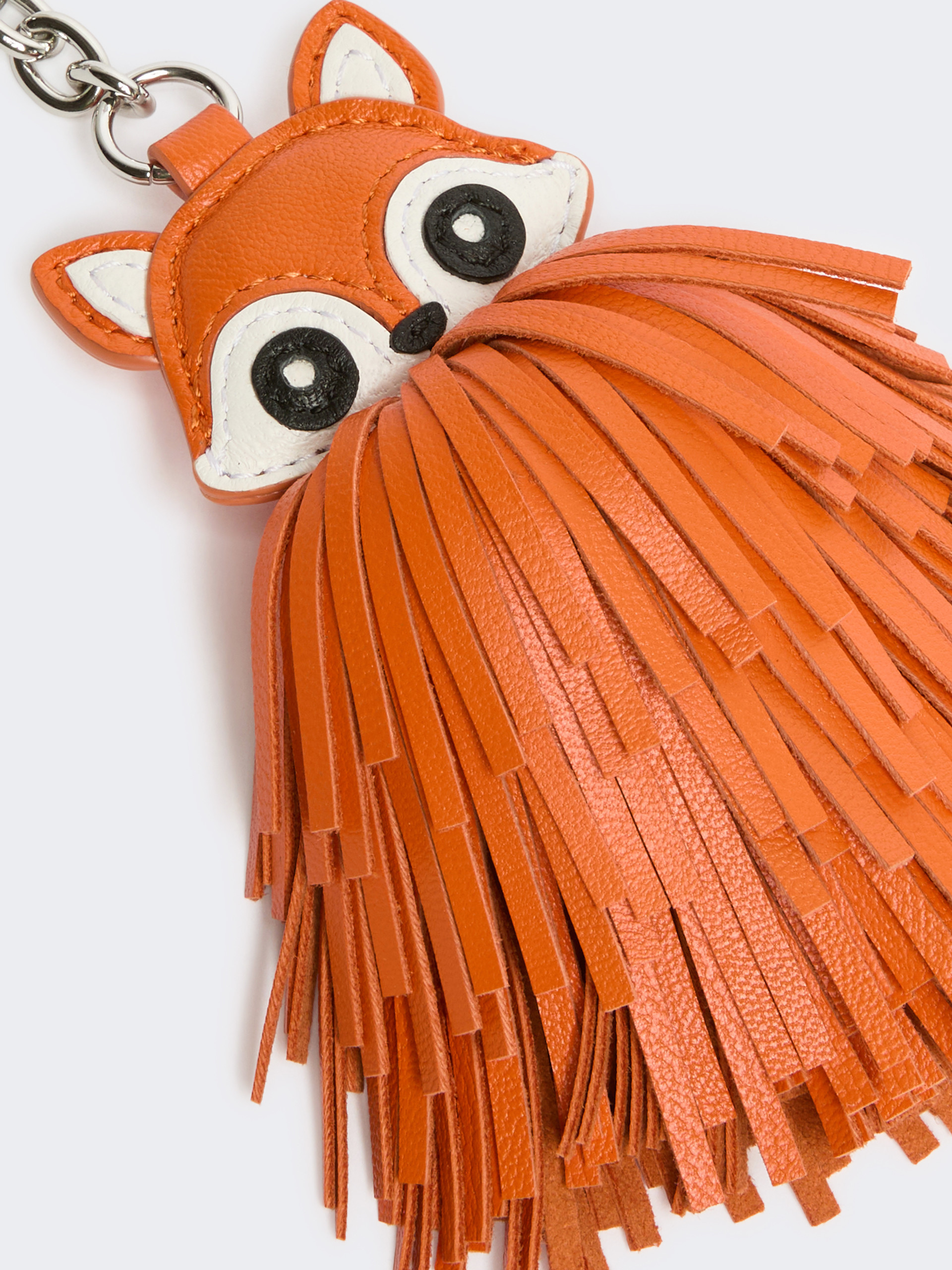 Portachiavi in nappa con frange - ARANCIO - Weekend Max Mara - 3
