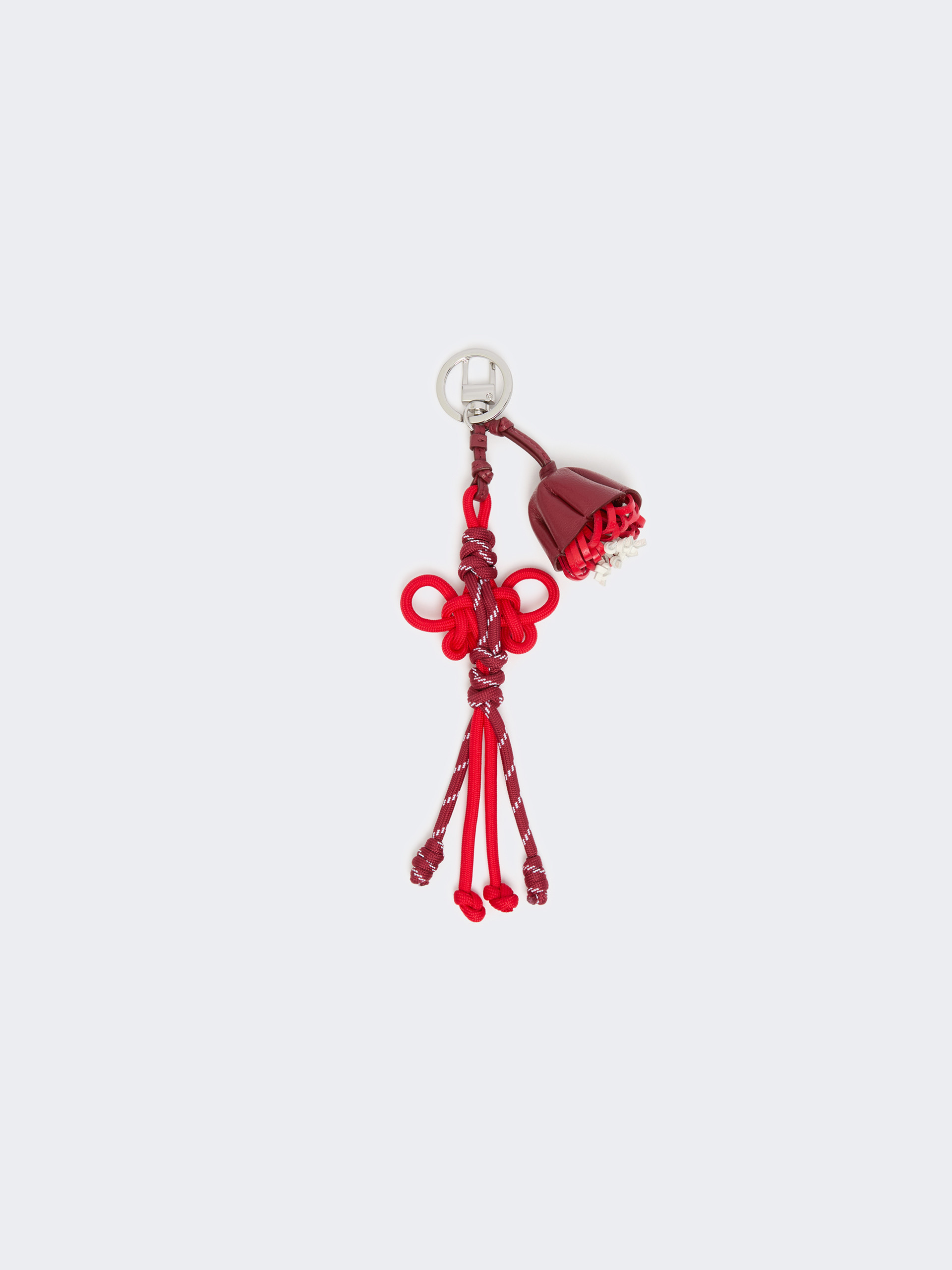 Nappa leather and rope keyring - RED - Weekend Max Mara - 2