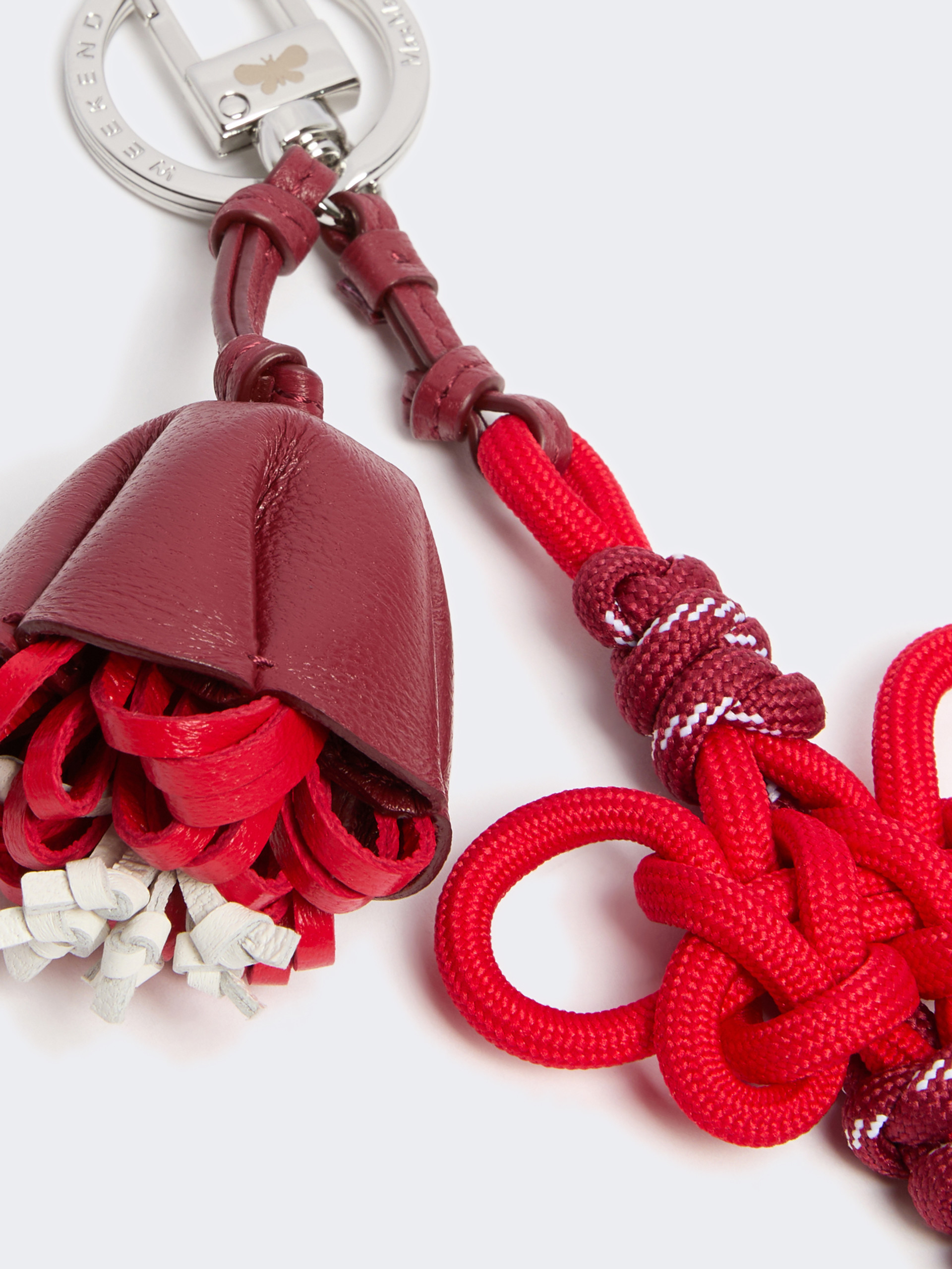 Nappa leather and rope keyring - RED - Weekend Max Mara - 3