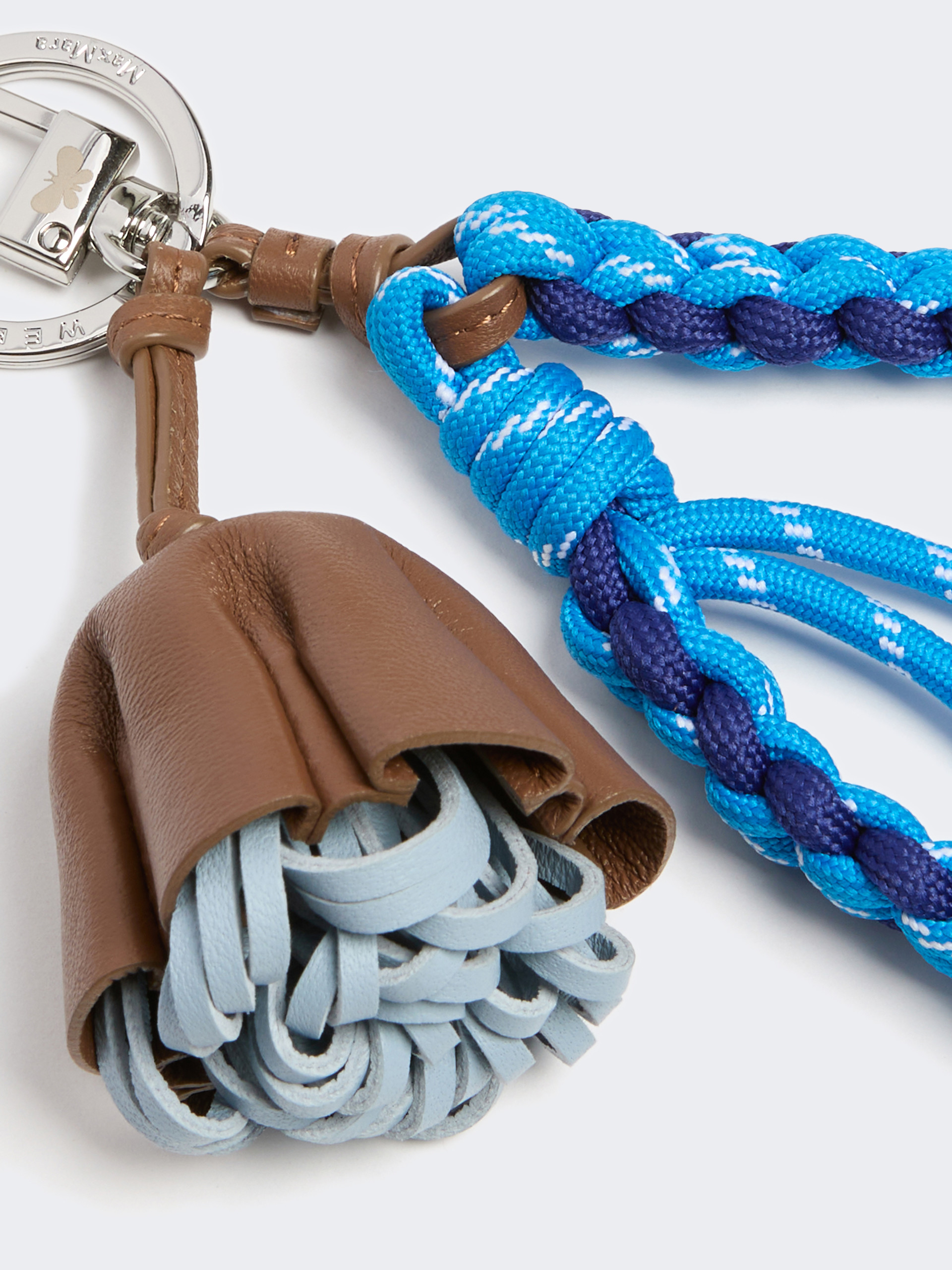 Nappa leather and rope keyring - CORNFLOWER BLUE - Weekend Max Mara - 3