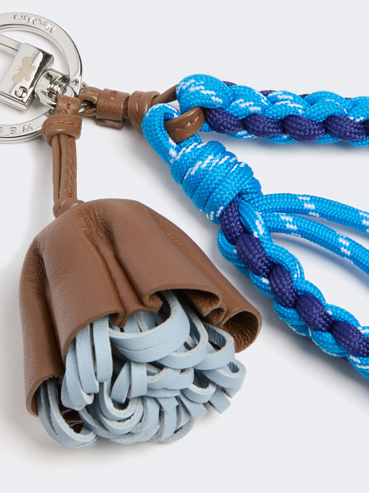 Nappa leather and rope keyring - CORNFLOWER BLUE - Weekend Max Mara - 3