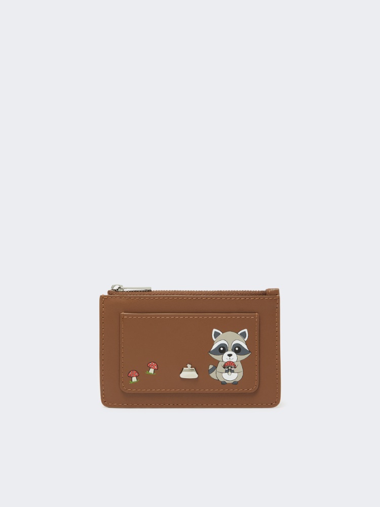 Leather card holder with prints - Weekend Max Mara