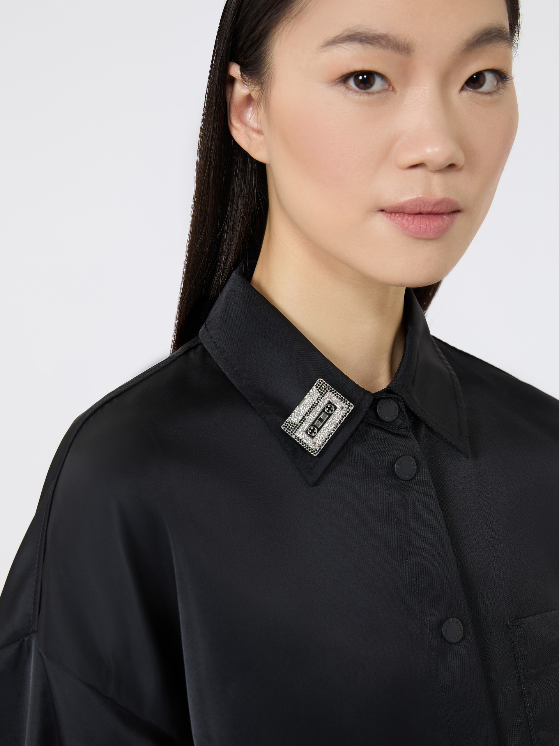 Metal brooch with rhinestones - Weekend Max Mara - 5