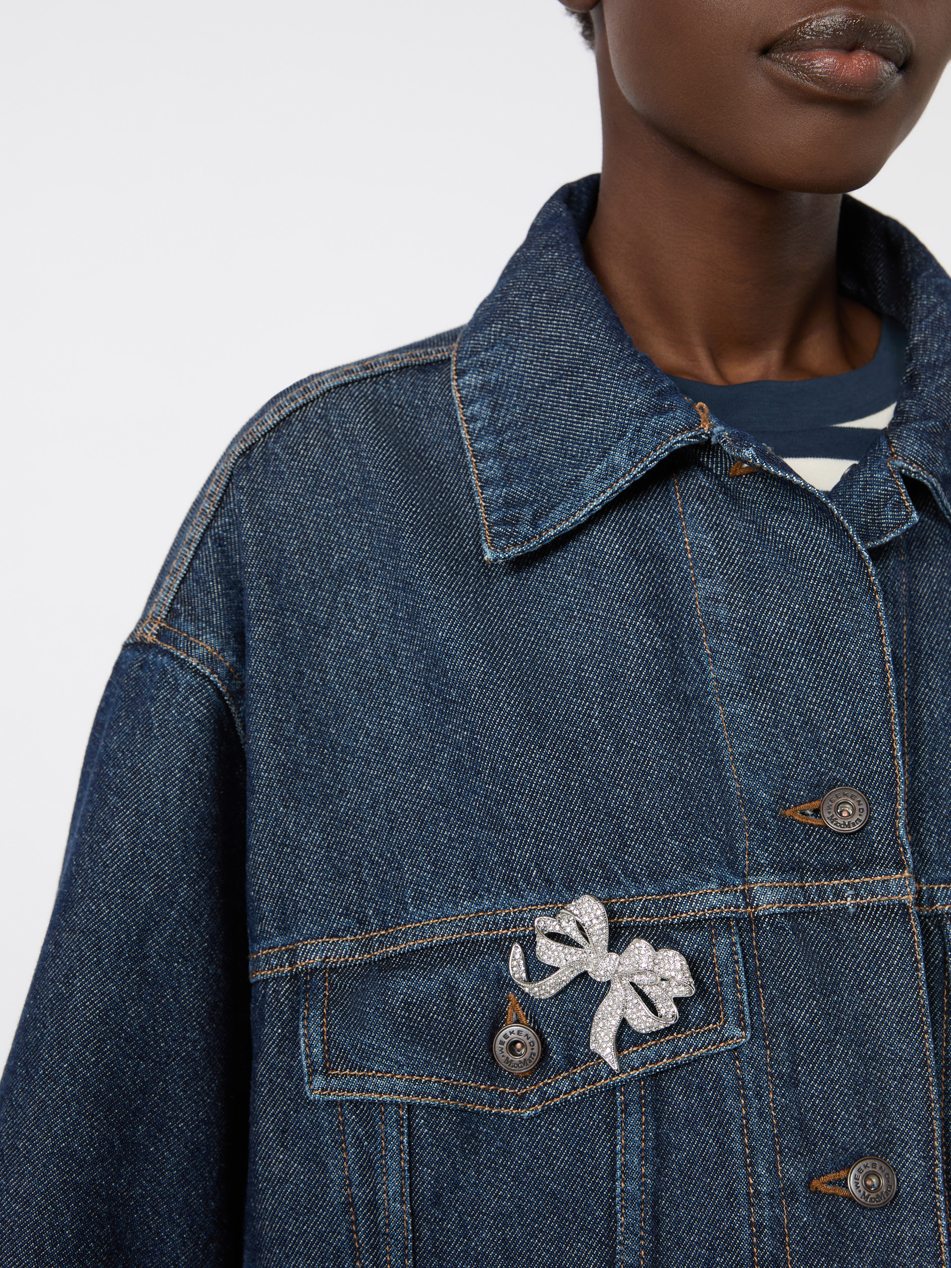 Metal brooch with rhinestones - Weekend Max Mara - 5