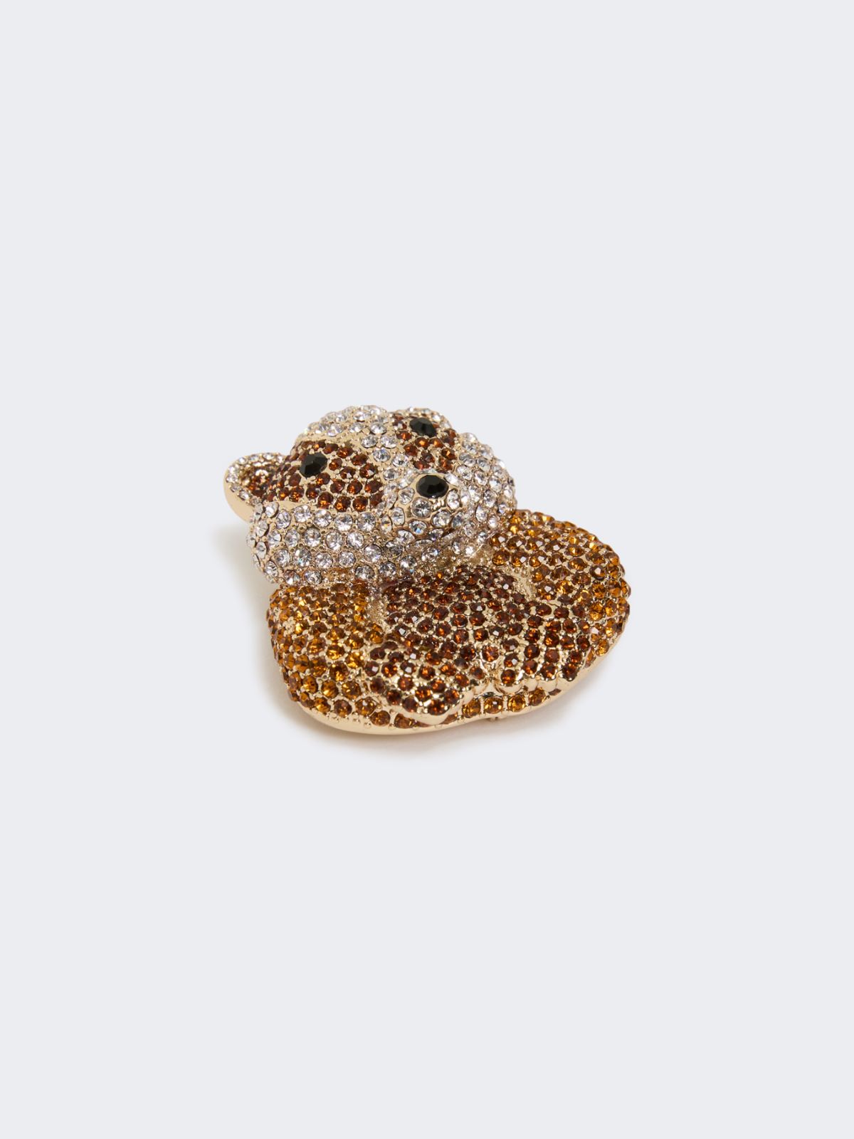 Metal brooch with rhinestones - Weekend Max Mara - 3