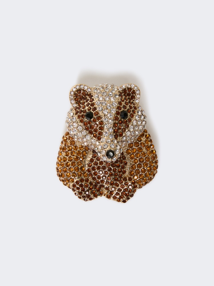Metal brooch with rhinestones - Weekend Max Mara