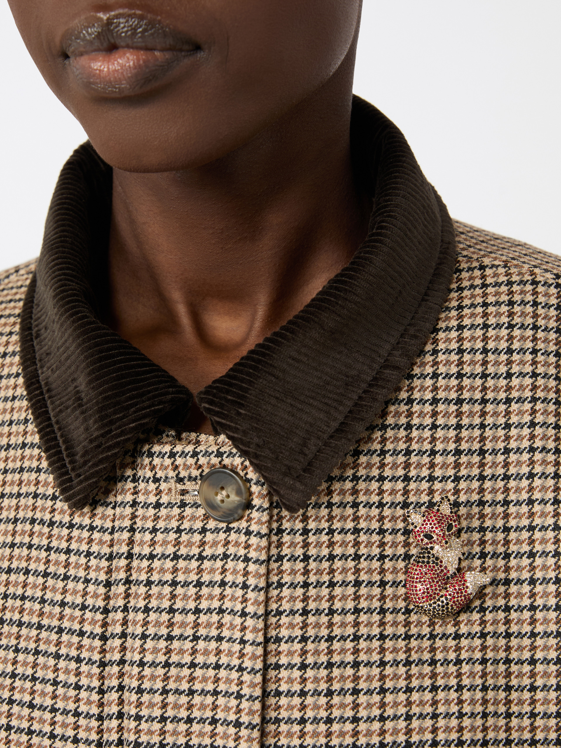Metal brooch with rhinestones - BROWN - Weekend Max Mara - 5