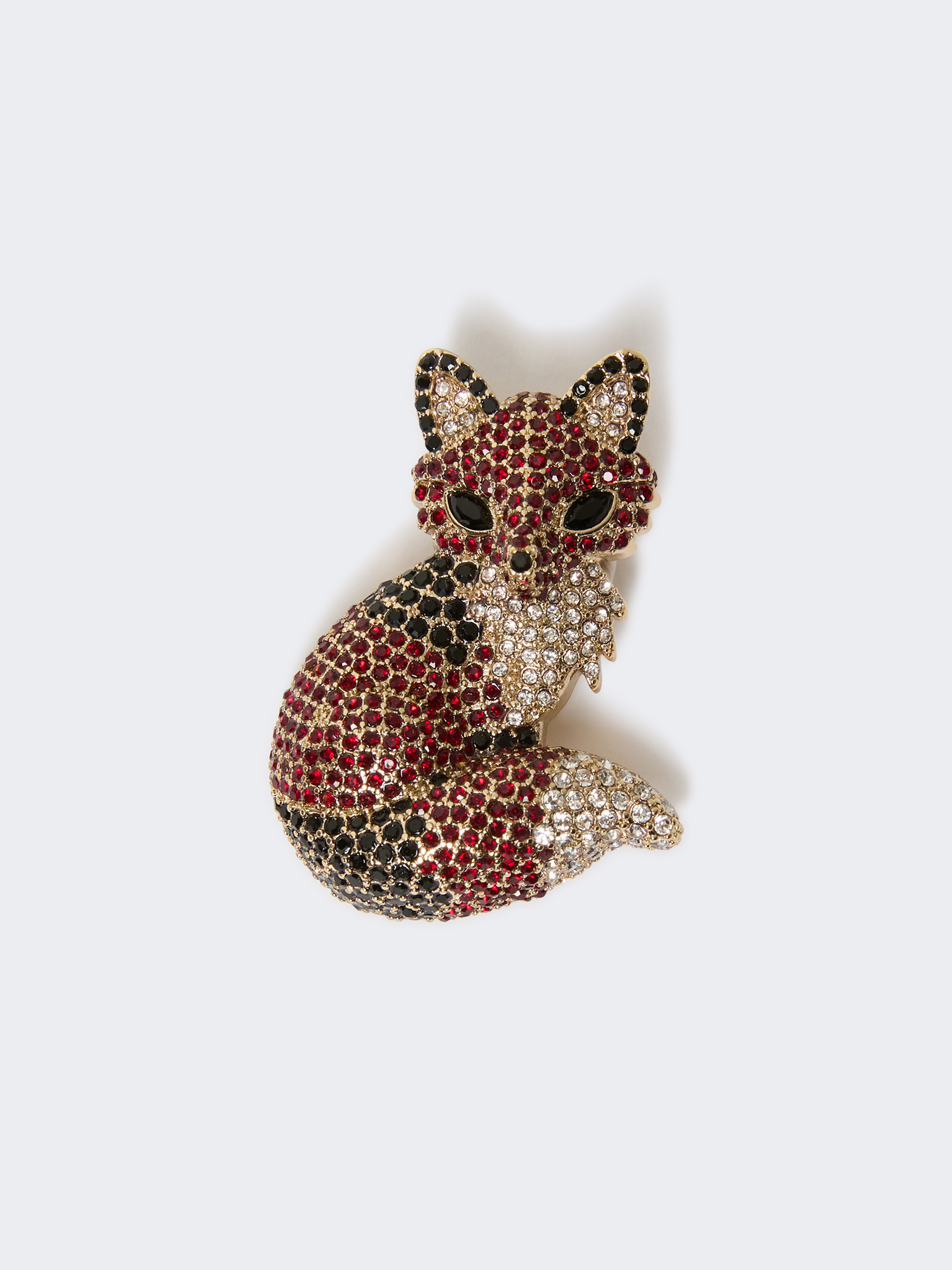 Metal brooch with rhinestones - BROWN - Weekend Max Mara
