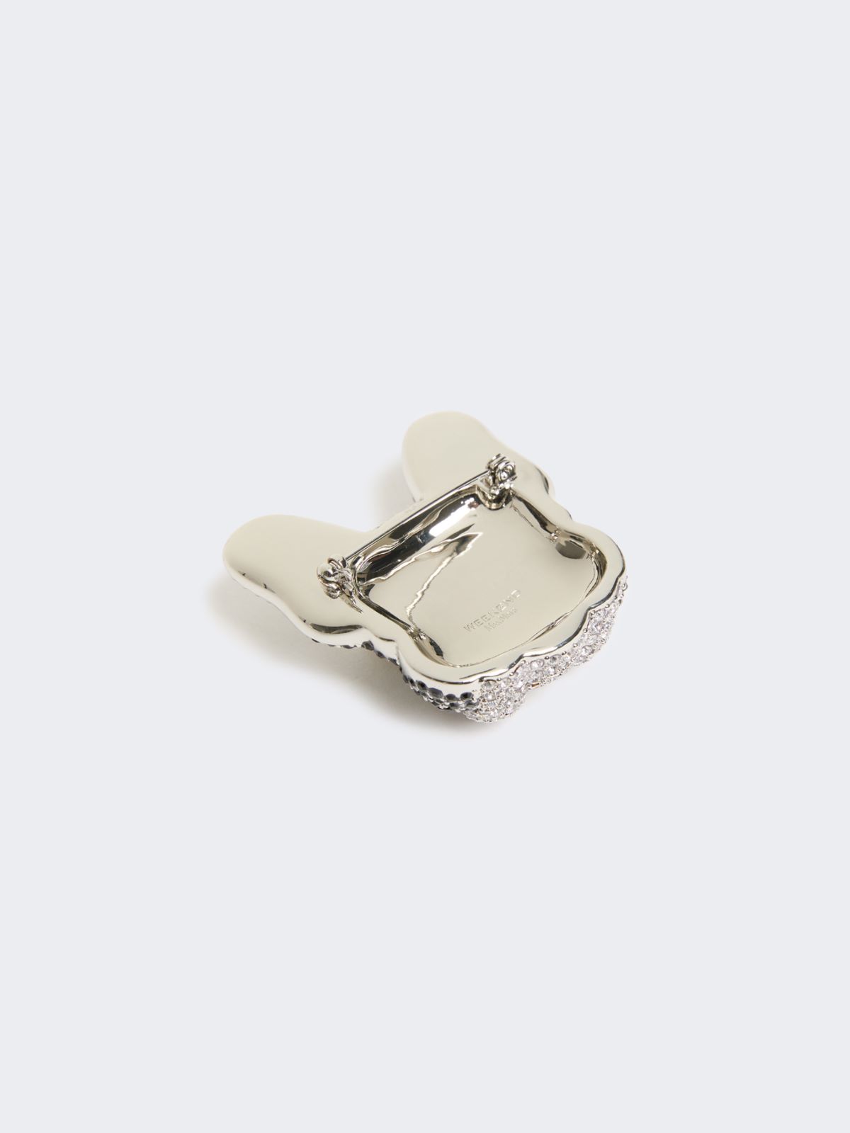 Metal brooch with rhinestones - BLACK - Weekend Max Mara - 2