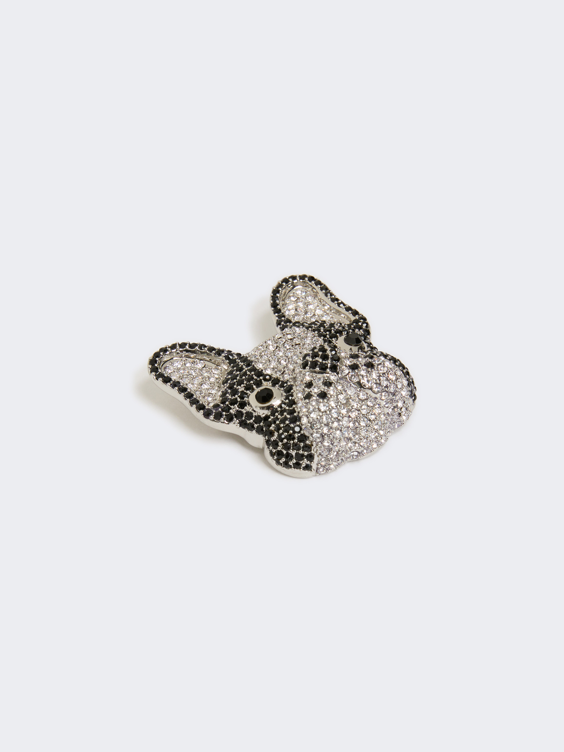 Metal brooch with rhinestones - BLACK - Weekend Max Mara - 3
