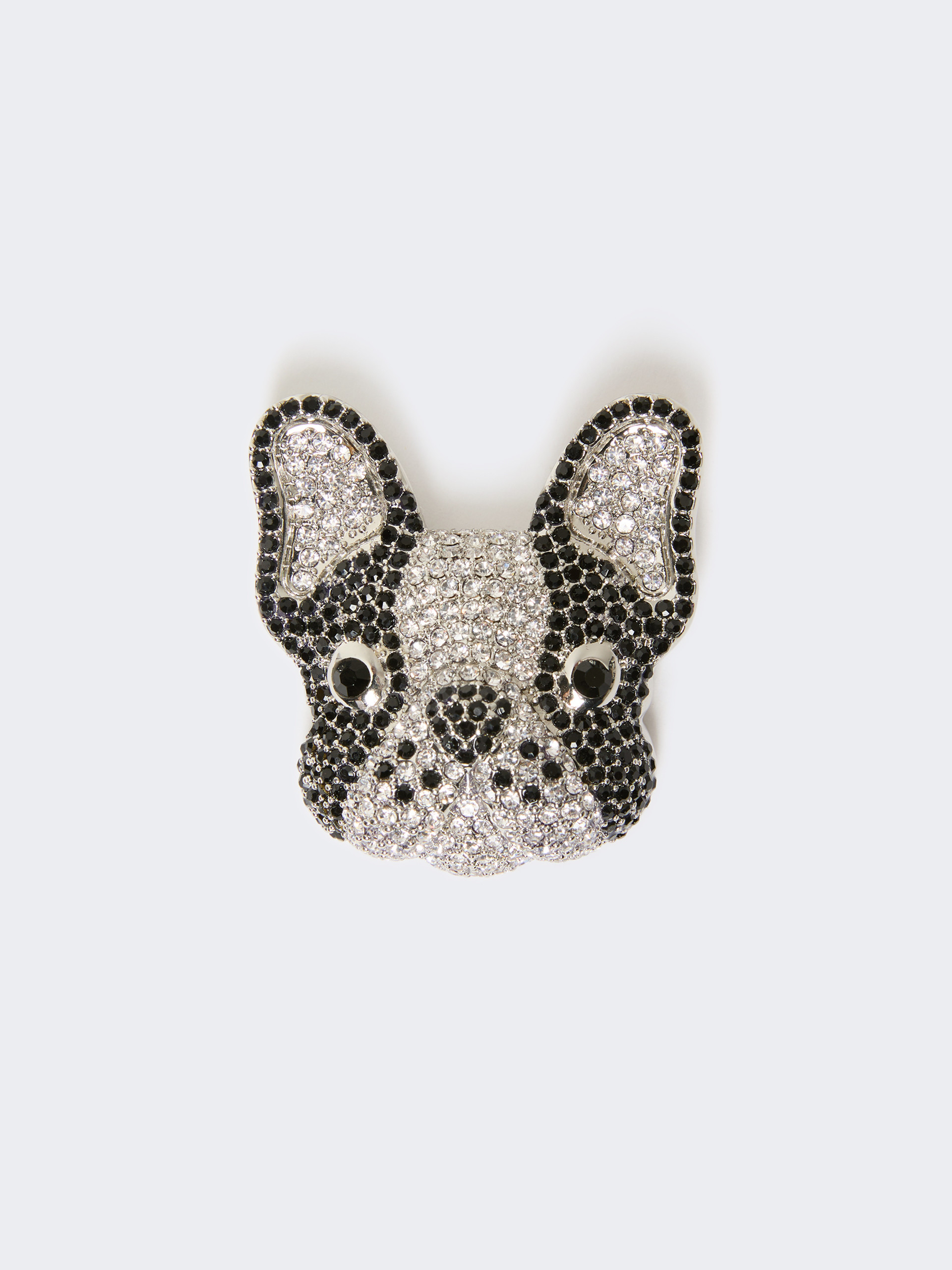 Metal brooch with rhinestones - BLACK - Weekend Max Mara