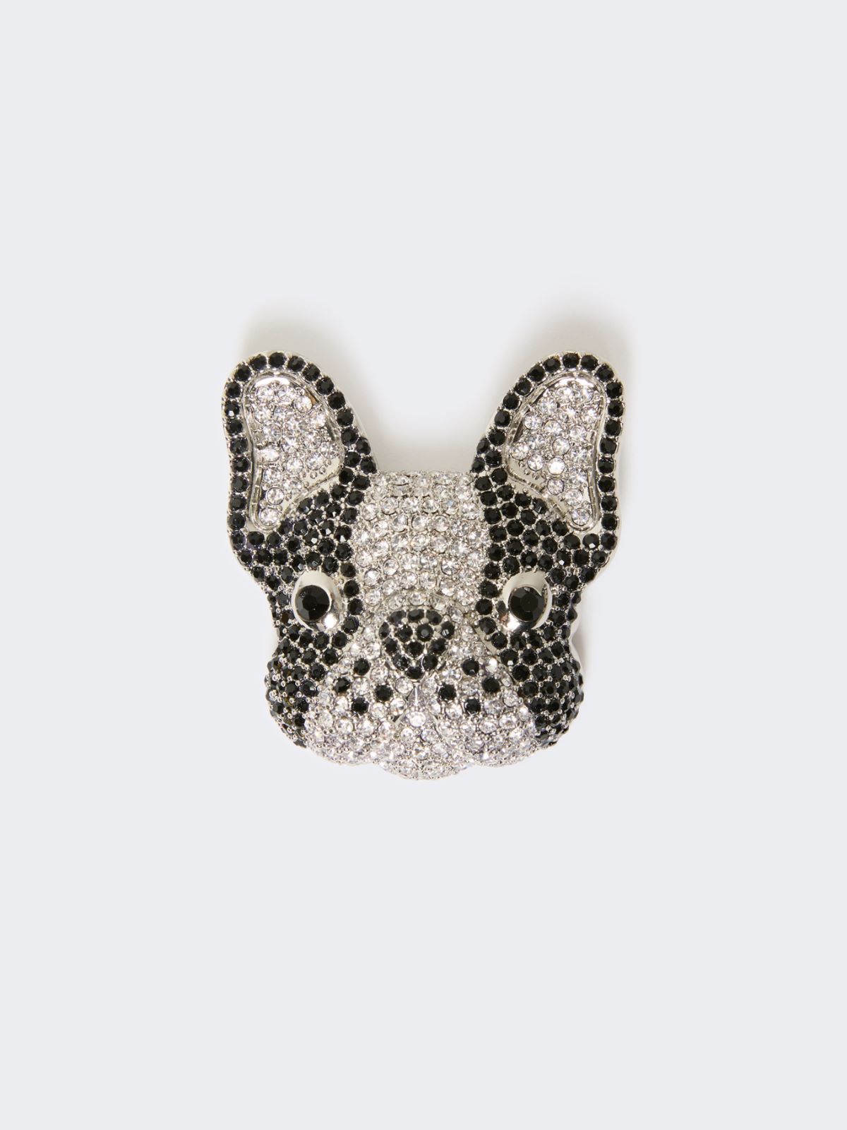 Metal brooch with rhinestones - BLACK - Weekend Max Mara