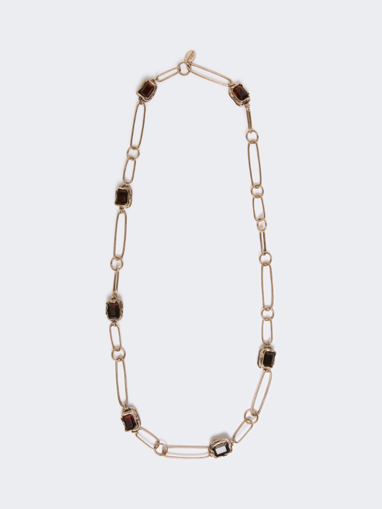Deco chain necklace with gemstones - Weekend Max Mara - 2
