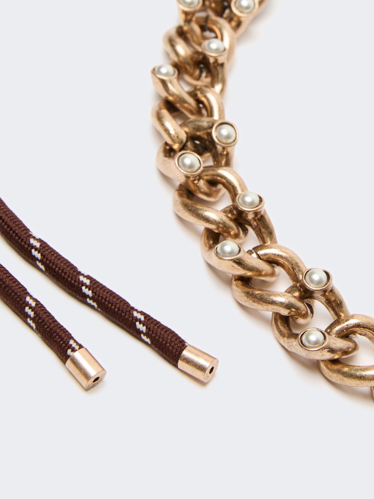 Chain and rope choker necklace - GOLD - Weekend Max Mara - 2