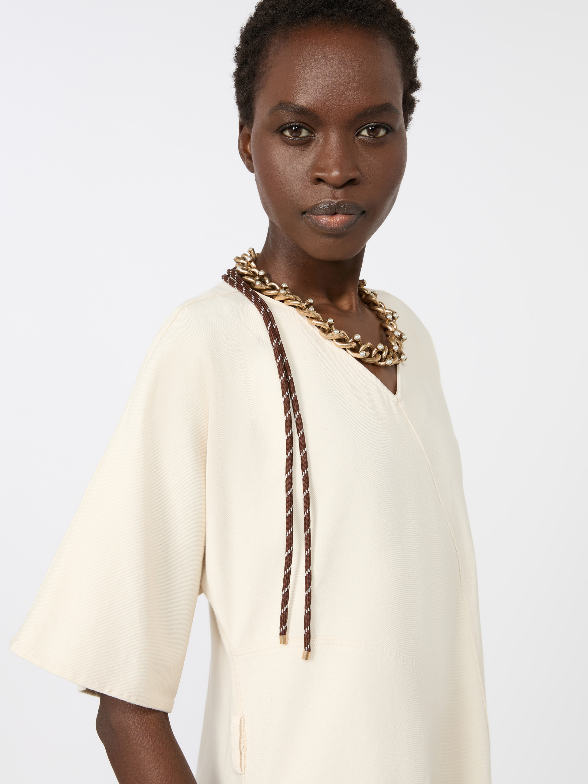 Chain and rope choker necklace - GOLD - Weekend Max Mara - 4