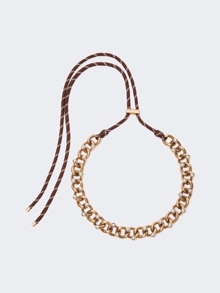 Chain and rope choker necklace - GOLD - Weekend Max Mara