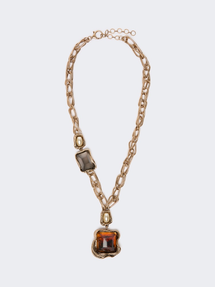 Deco choker necklace with gemstones - Weekend Max Mara - 2