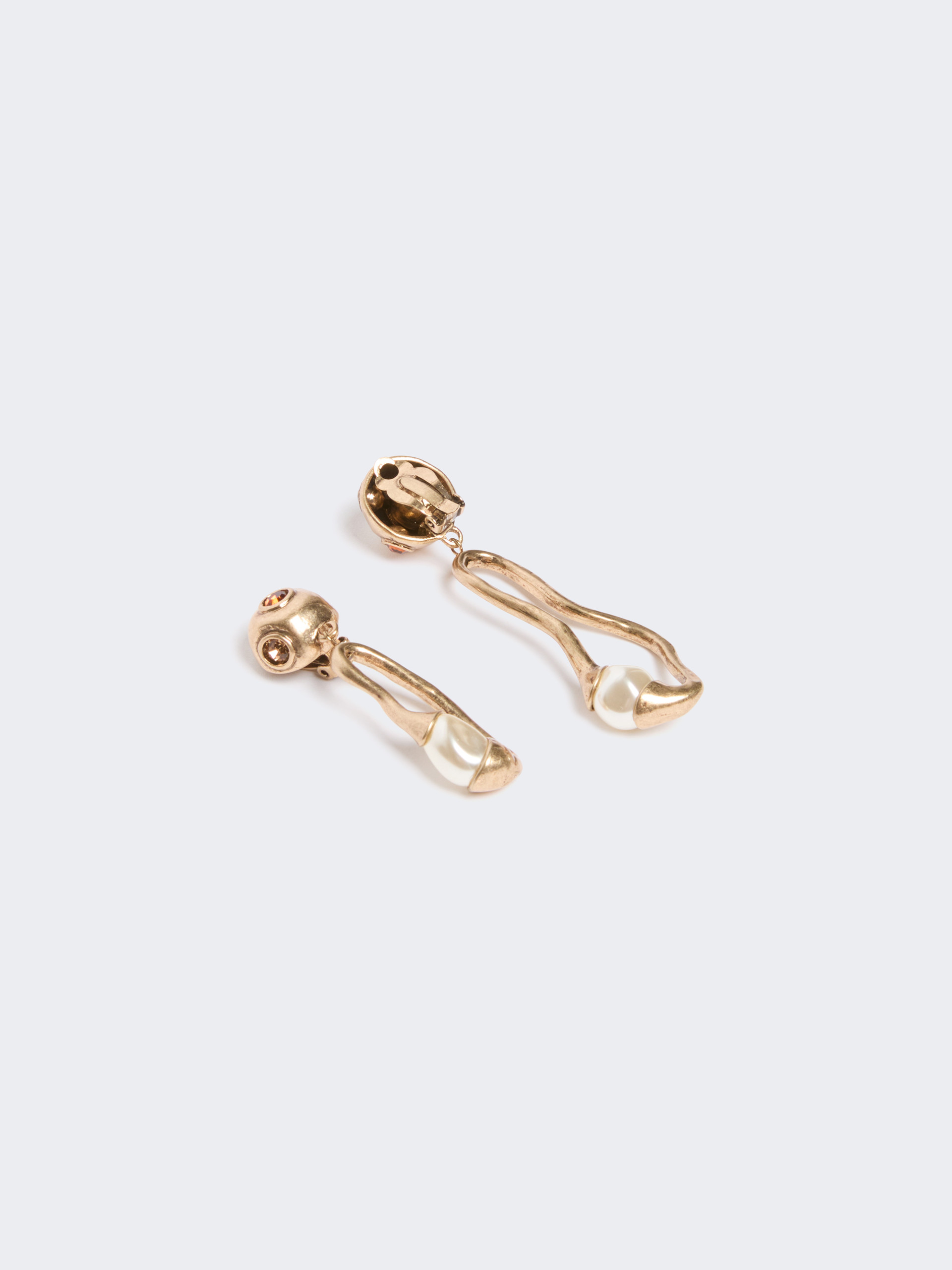 Metal earrings with pendant and beads - GOLD - Weekend Max Mara - 2