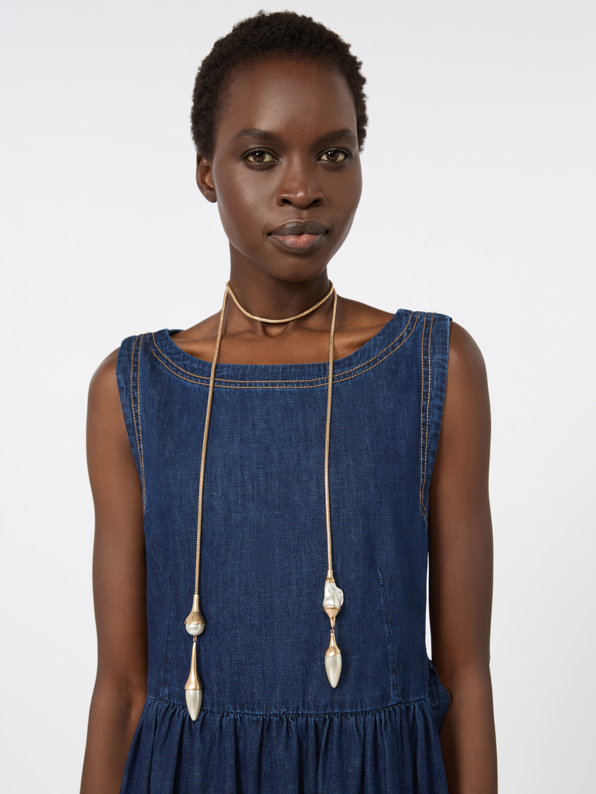 Metal tie necklace - GOLD - Weekend Max Mara - 4