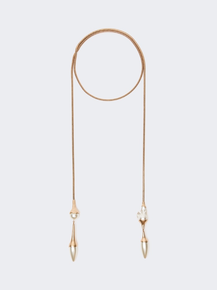 Metal tie necklace - GOLD - Weekend Max Mara