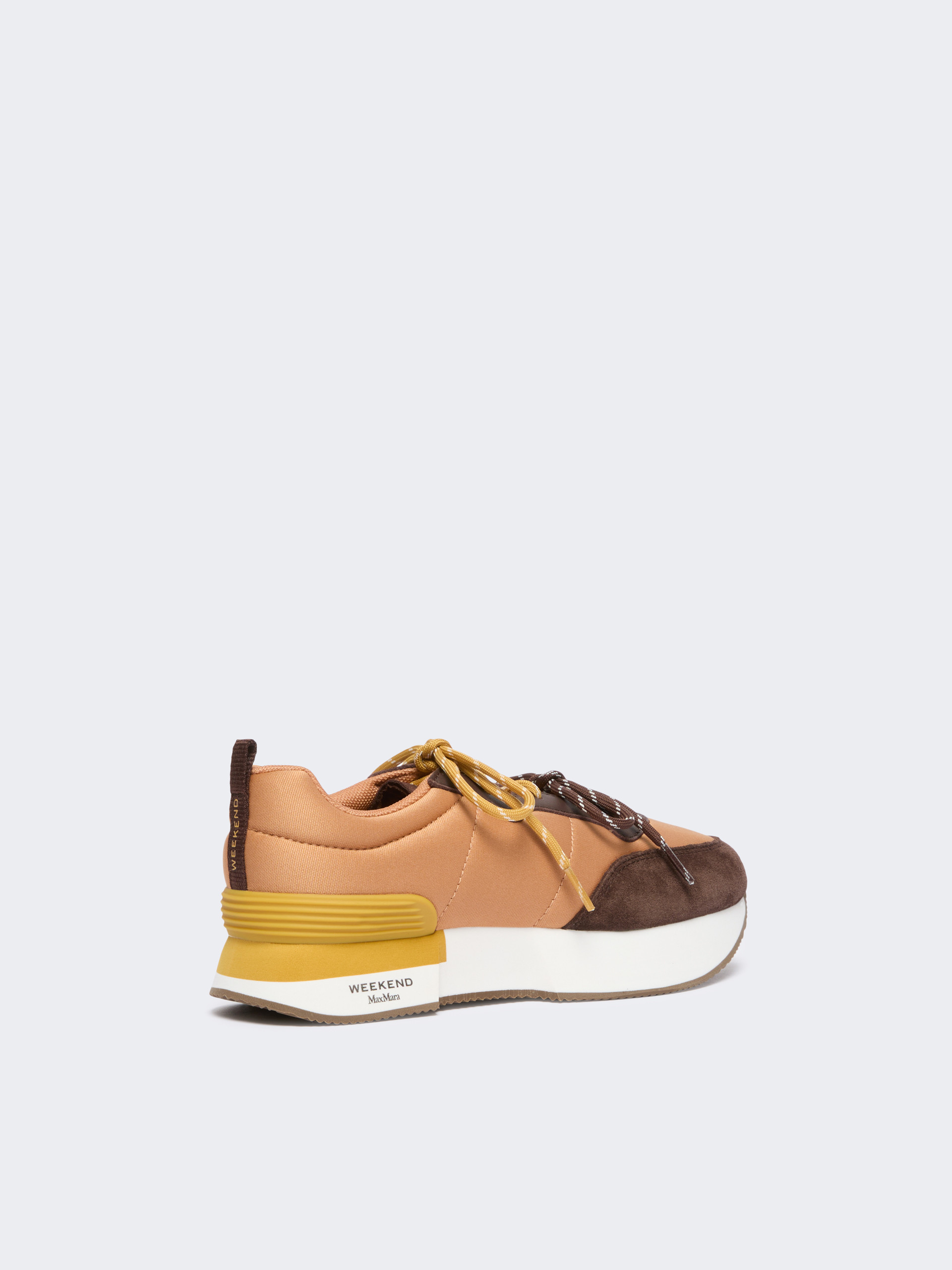 Technical fabric and split-leather trainers - CAMEL - Weekend Max Mara - 3