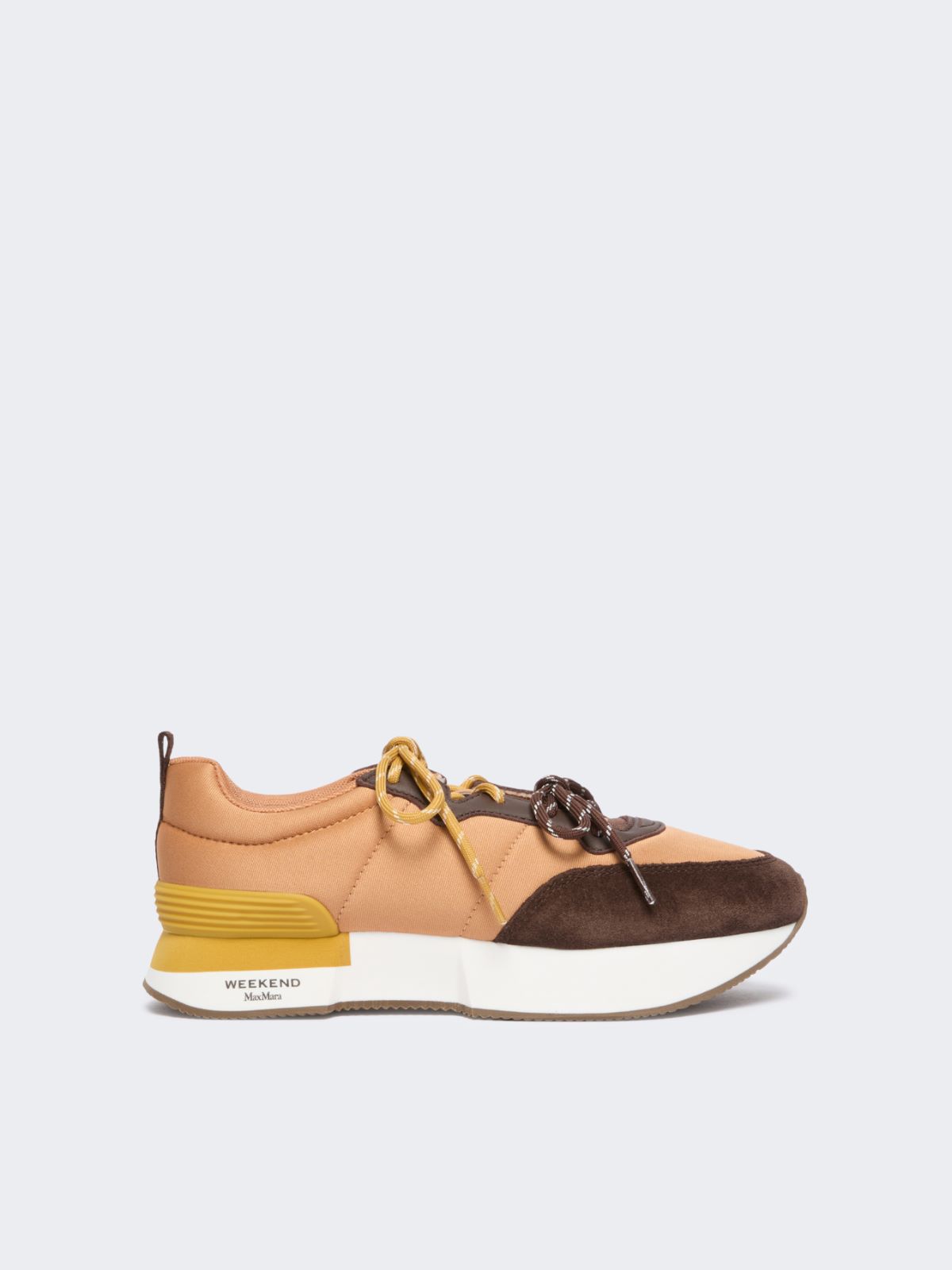 Technical fabric and split-leather trainers - CAMEL - Weekend Max Mara