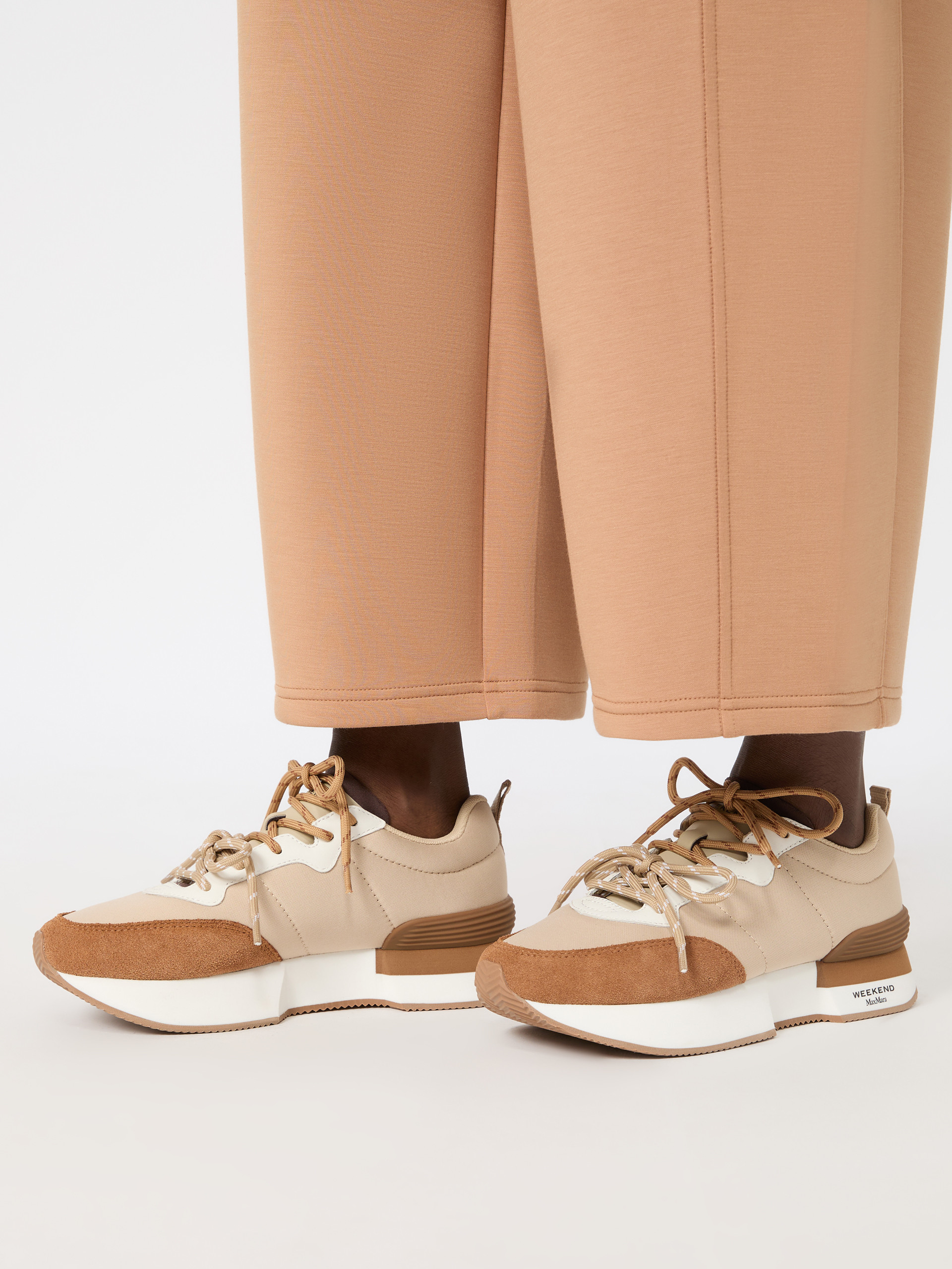Technical fabric and split-leather trainers - Weekend Max Mara - 7