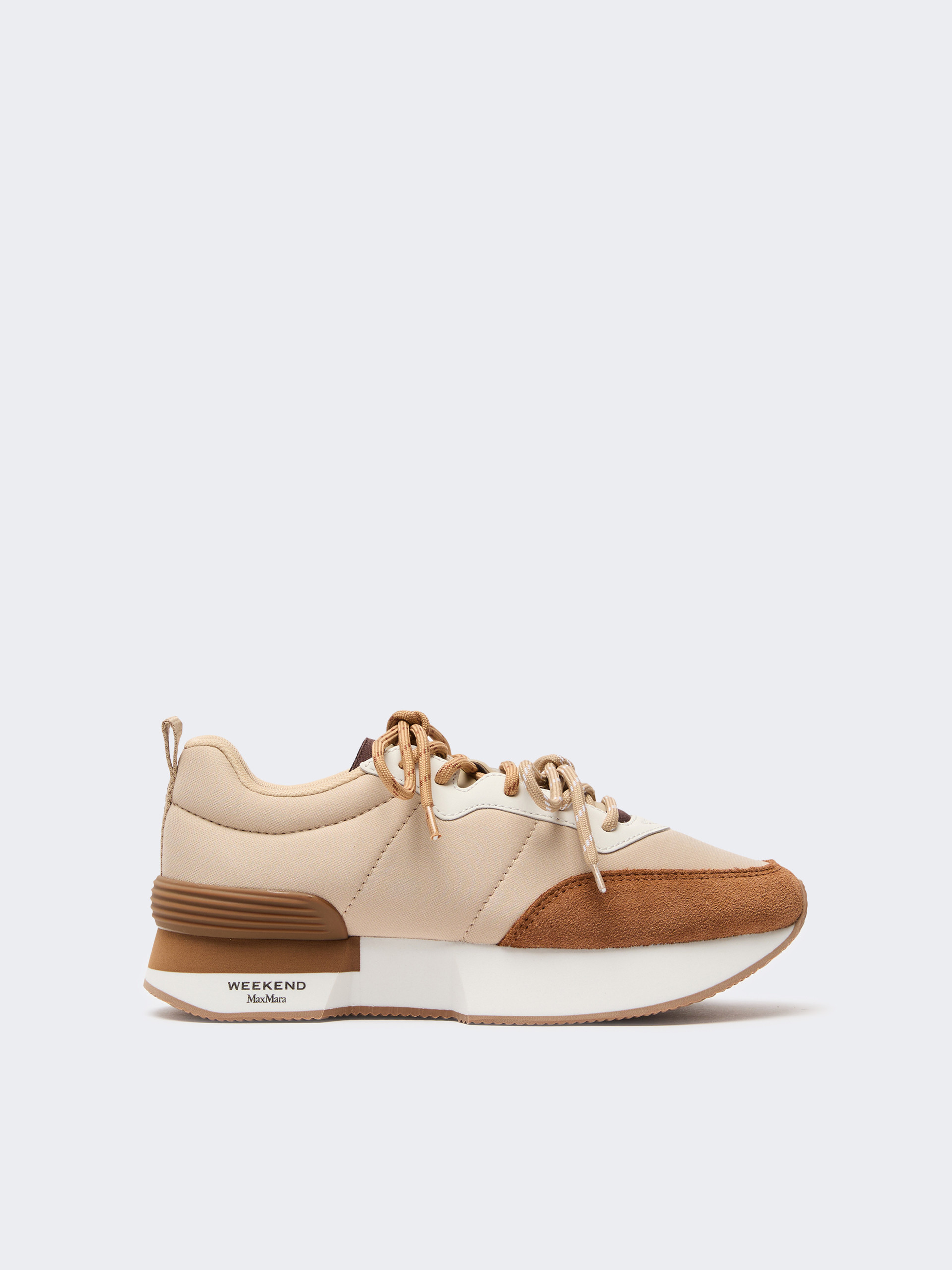 Technical fabric and split-leather trainers - Weekend Max Mara