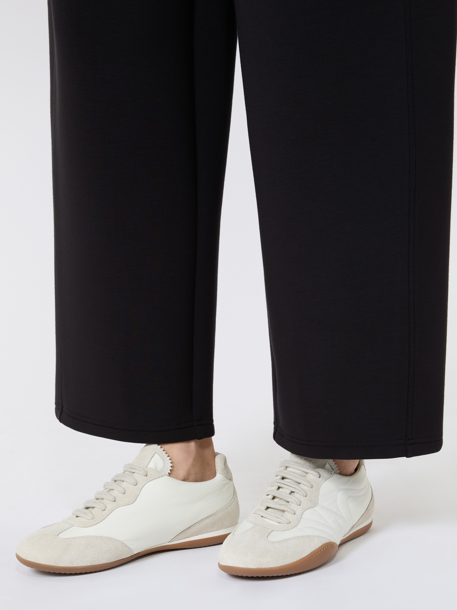 Technical fabric and split-leather flat trainers - WHITE - Weekend Max Mara - 6