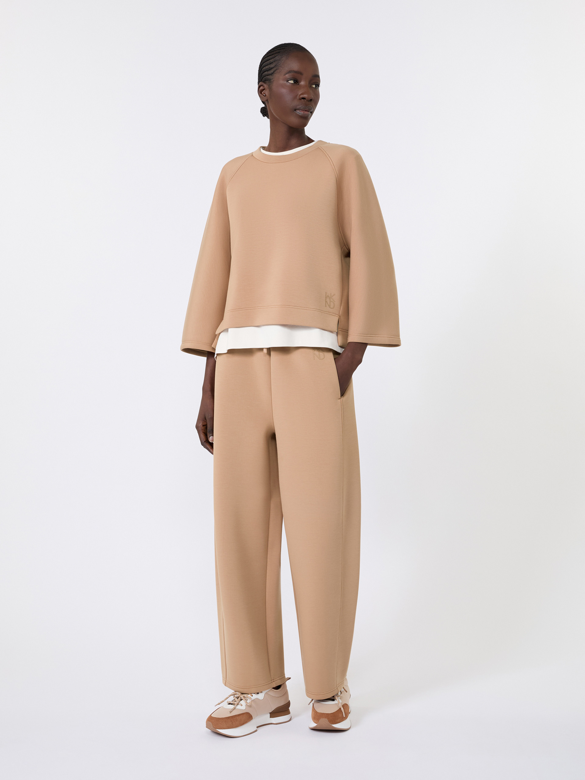 Scuba jersey barrel-leg trousers - Weekend Max Mara
