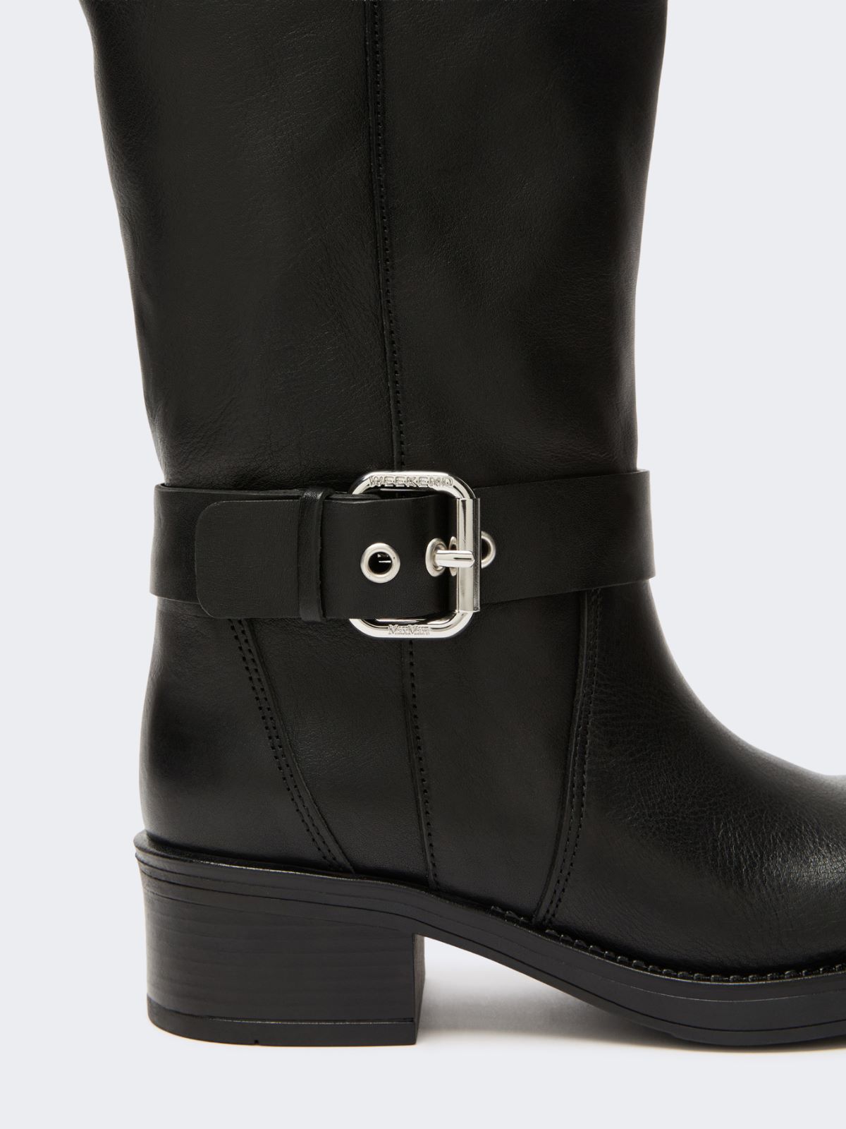 Leather biker boots - BLACK - Weekend Max Mara - 5