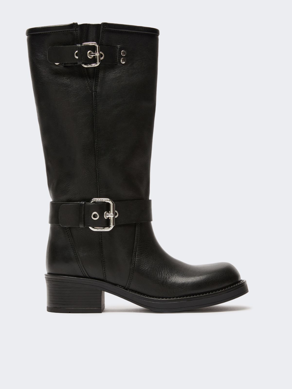 Leather biker boots - BLACK - Weekend Max Mara