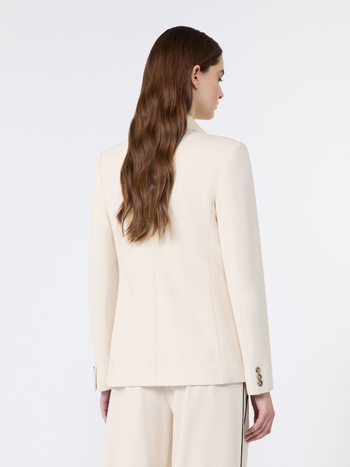 Milano-knit double-breasted jersey blazer - IVORY - Weekend Max Mara - 3