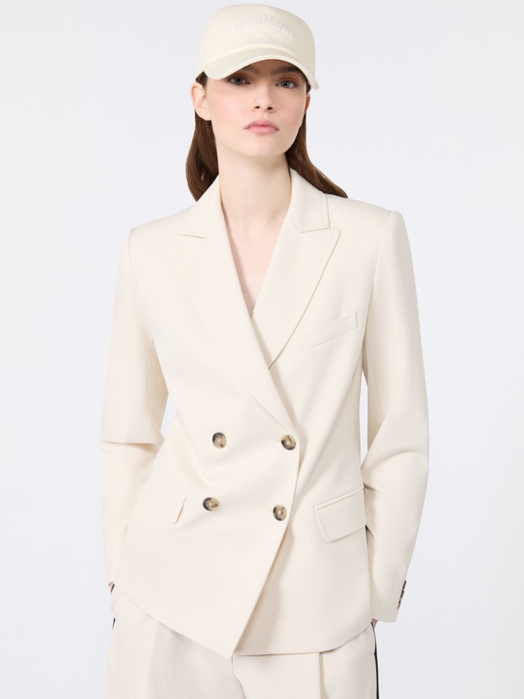 Milano-knit double-breasted jersey blazer - IVORY - Weekend Max Mara