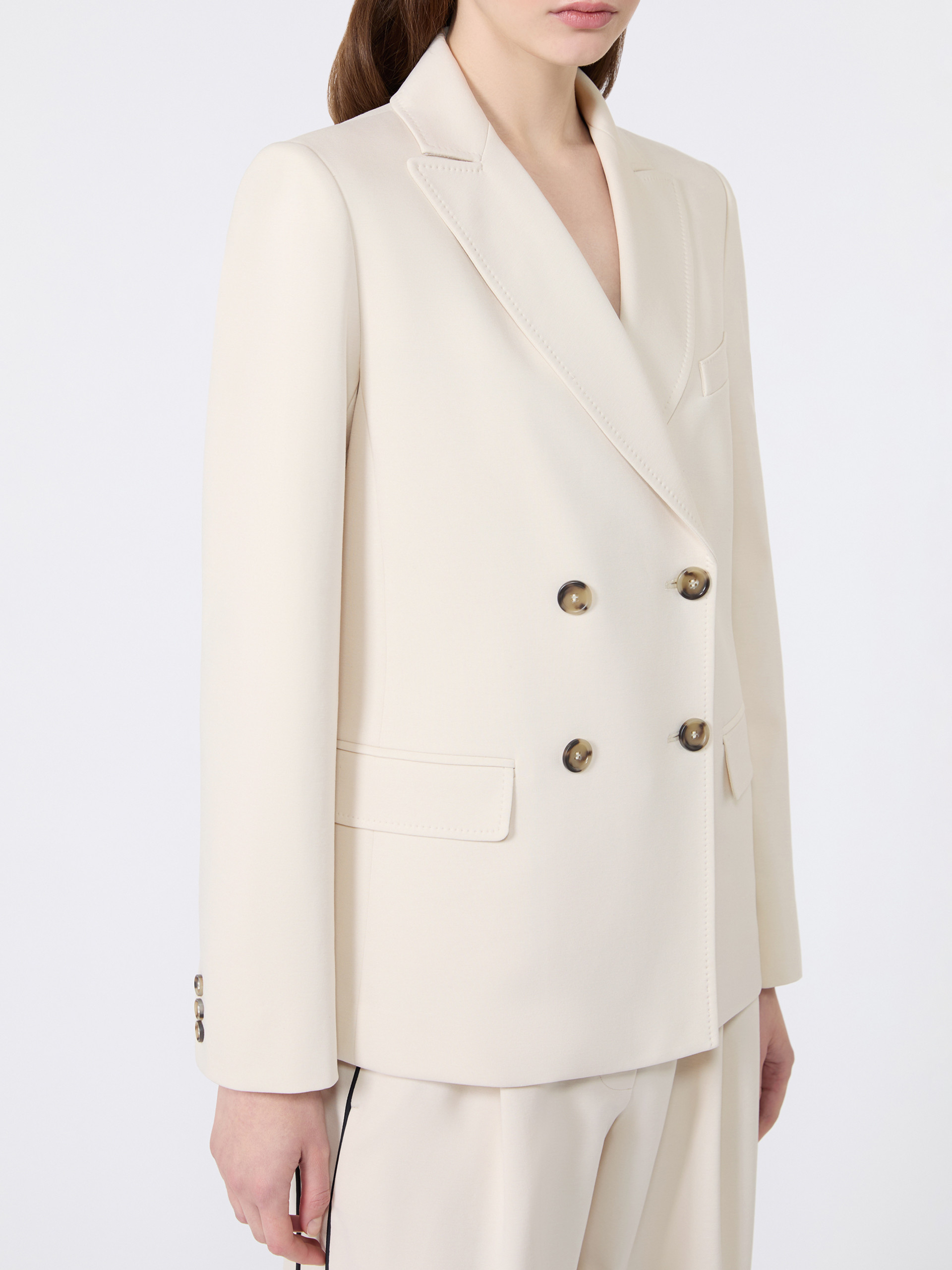 Milano-knit double-breasted jersey blazer - Weekend Max Mara - 5