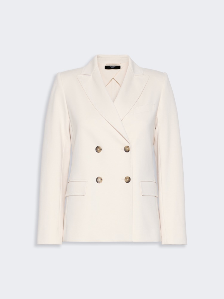 Milano-knit double-breasted jersey blazer - IVORY - Weekend Max Mara - 2